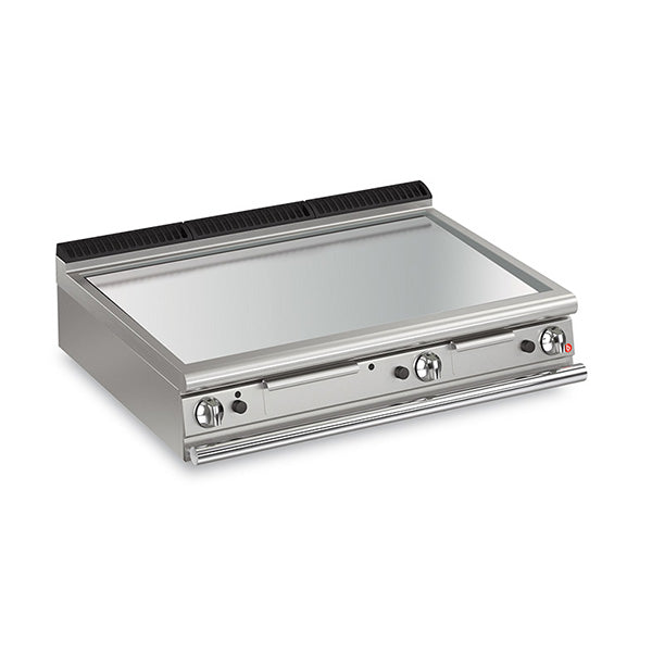 Baron Commercial Gas Fry Top 700mm Depth with Smooth Chrome Plate & Thermostat Control - Perfect for Restaurants, Food Trucks, and Catering Businesses
