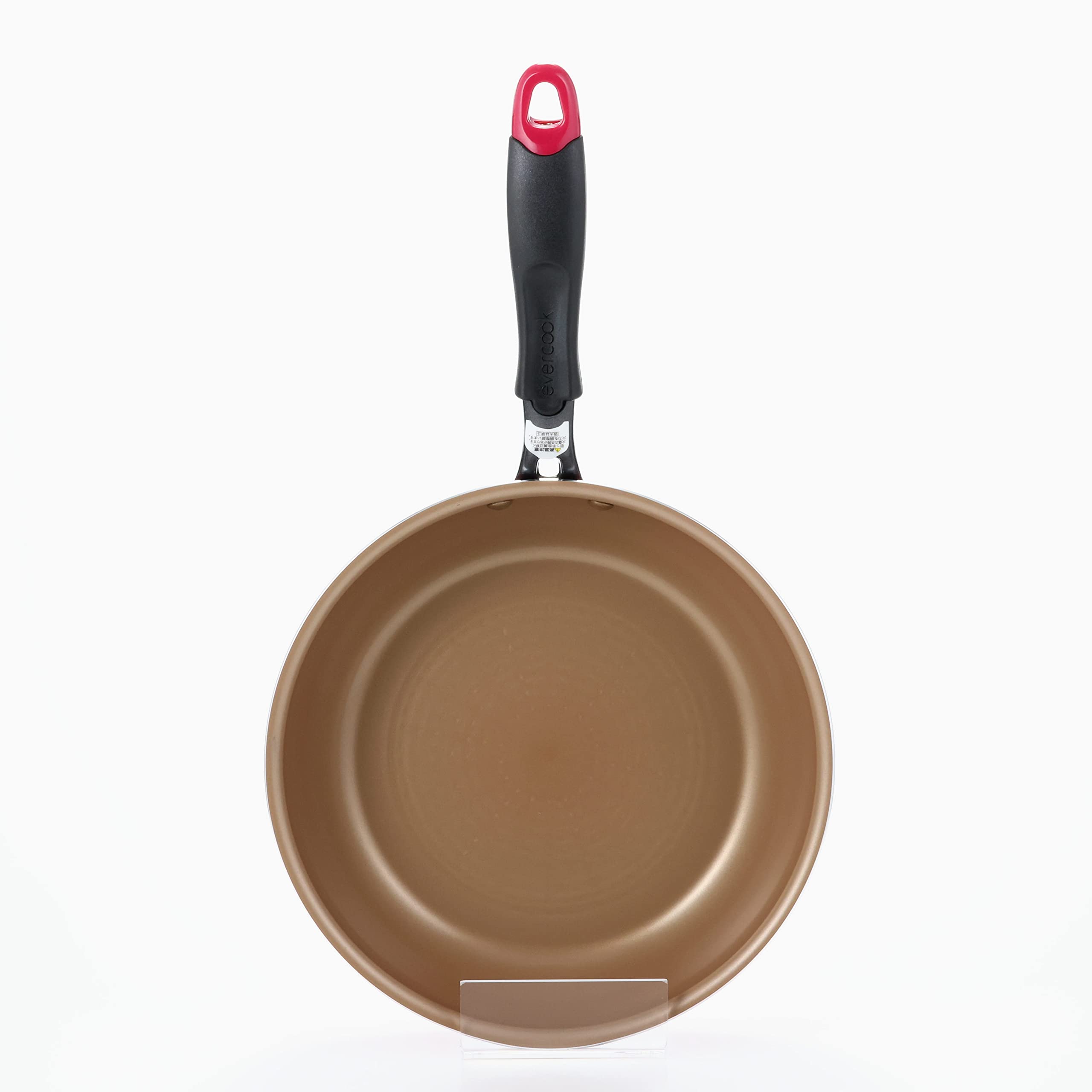 Evercook Nonstick Frying Pan 8.7 Inch (22cm) - IH Compatible Skillet for Gas, Electric & Induction Cooktops - Red Doshisha Cookware for Perfect Omelets, Pancakes & Stir-Fry
