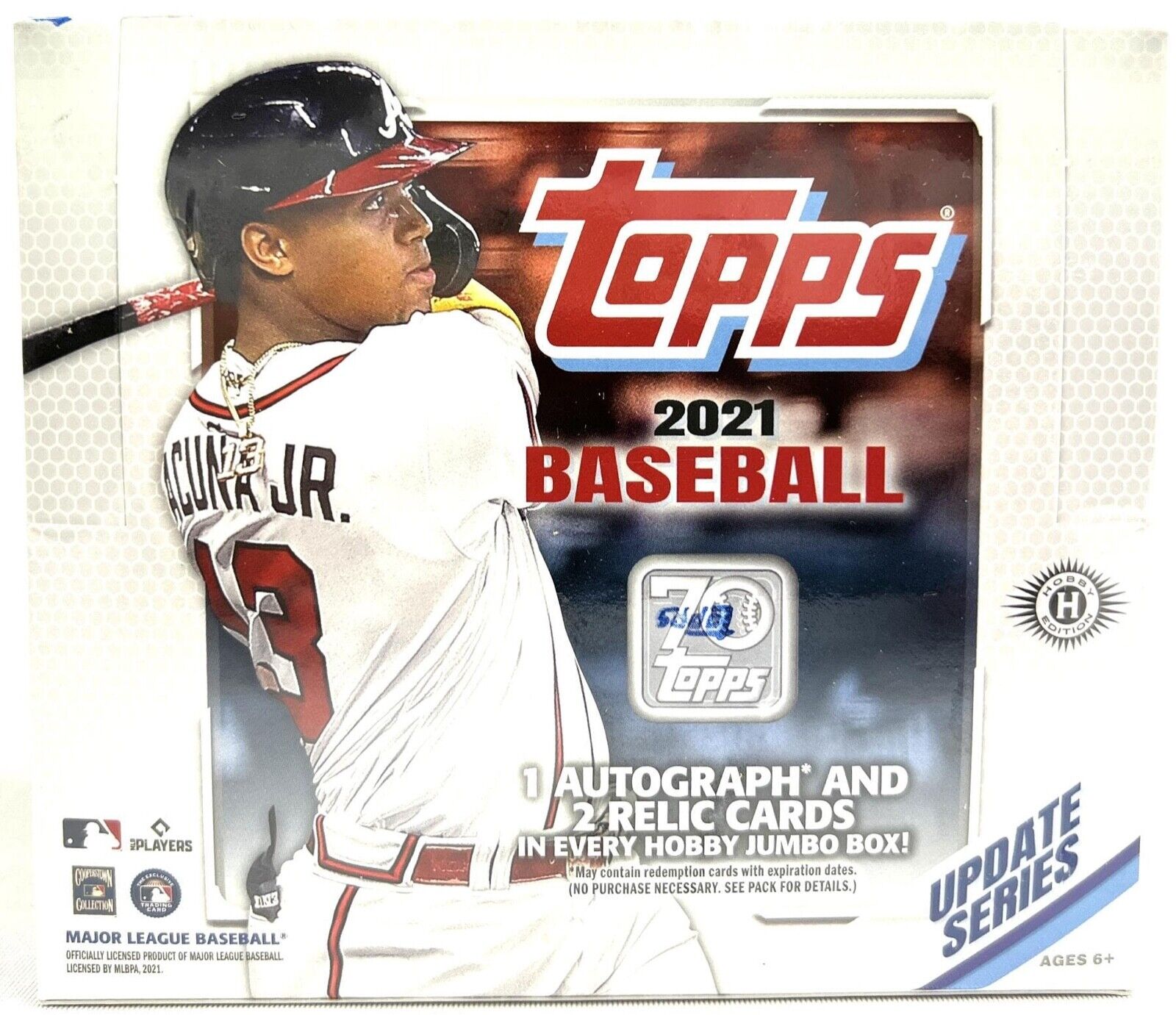 2021 Topps Update Series Baseball Hobby Jumbo Box - 10 Packs (46 Cards Each) | MLB Trading Cards Collection for Sports Fans & Collectors | Perfect for Baseball Memorabilia Displays & Card Trading Events