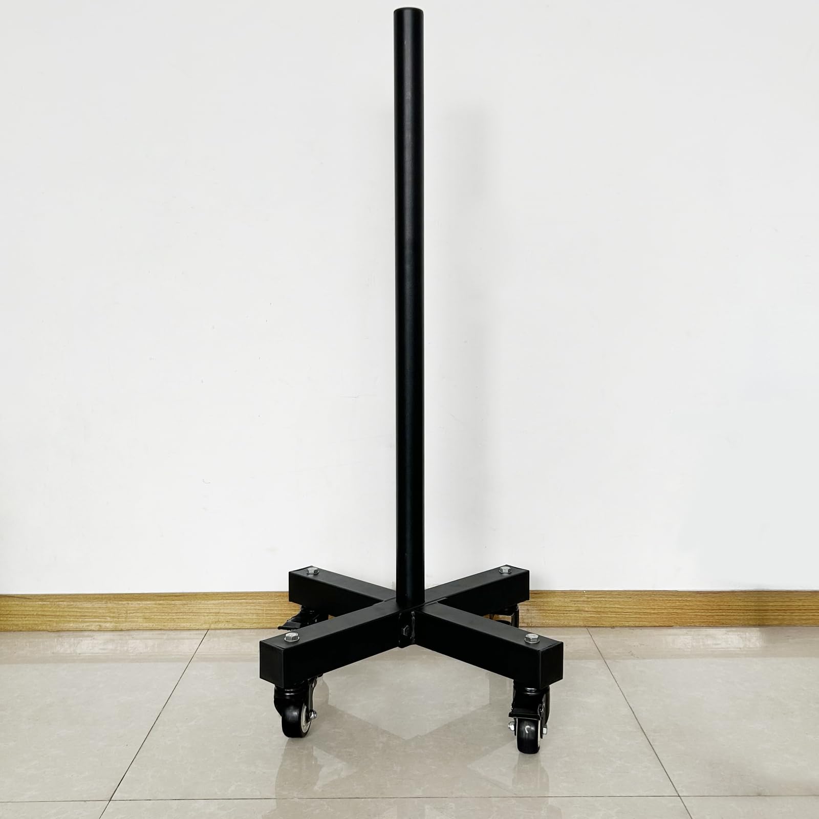 Upgraded Movable Weight Plate Rack with Wheels - Portable Bumper Plate Holder Stand for Weight Storage - Heavy Duty Vertical Weight Tree for Home Gym - Perfect for Strength Training & Workout Organization