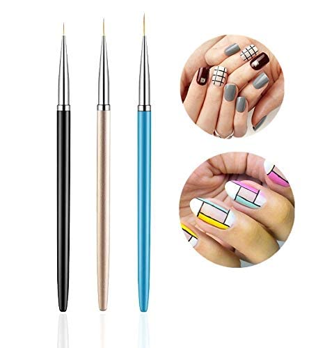 ALVRIO 5PCS Dotting Pens & 3PCS Nail Art Brushes Set - Professional Nail Design Tools Kit for Acrylic, Gel Polish & Manicure - Perfect for DIY Nail Art, Salon Use & Home Manicures