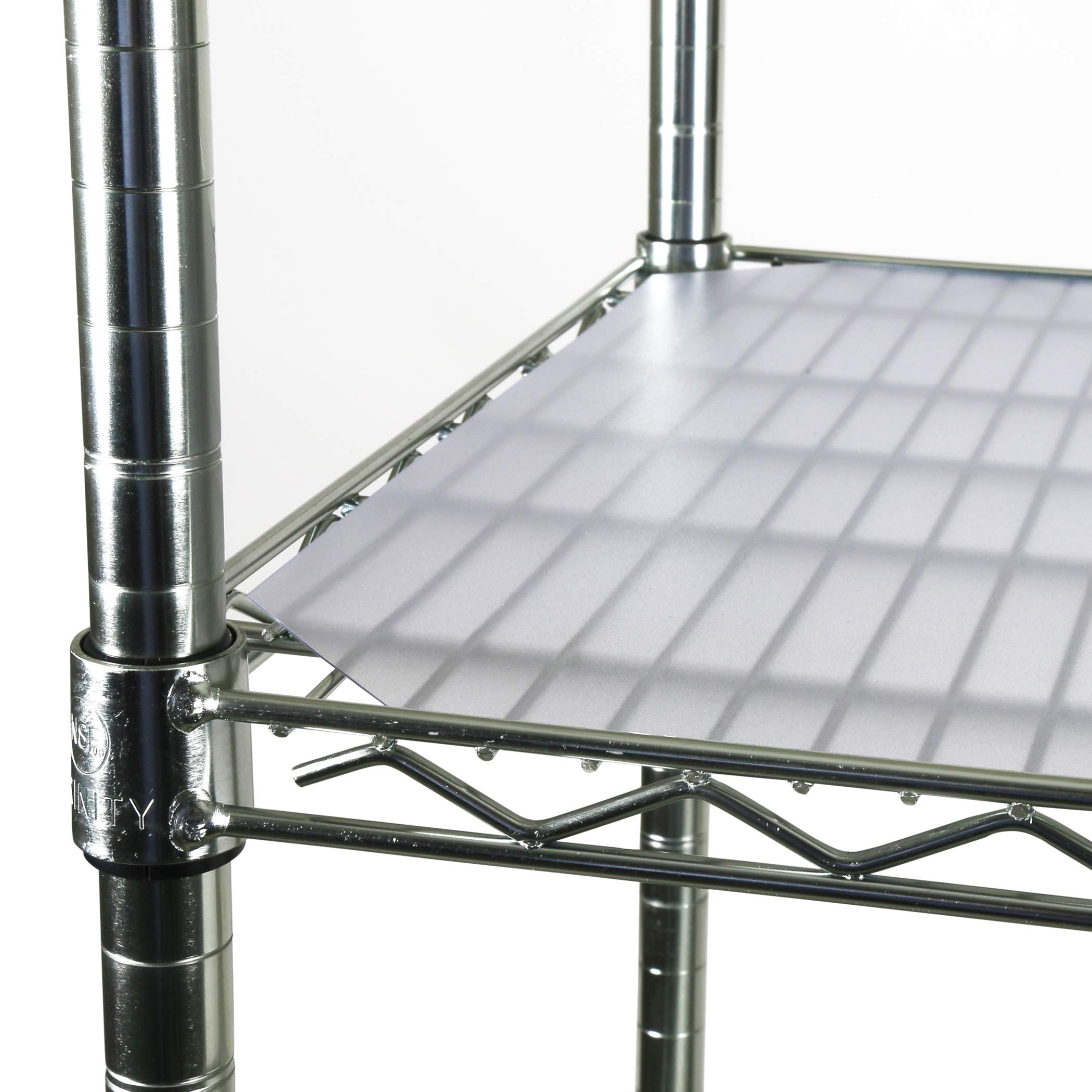 Non-Slip PVC Shelf Liners for Wire Shelving - 4 Pack Clear Kitchen Cabinet Organizer - Fits 60