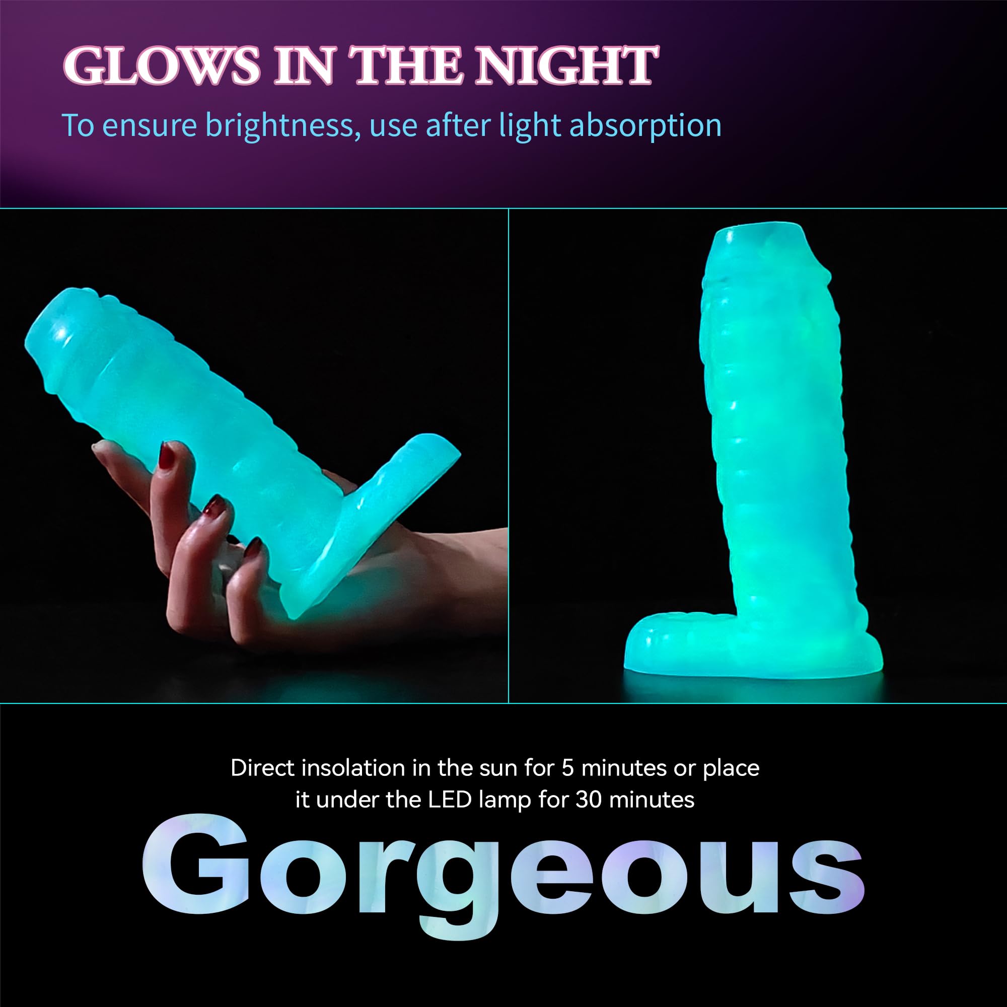 Luminous Silicone Penis Sleeve Extender with Cock Ring - Reusable Male Enhancement Toy for Couples & Solo Play - Girth Booster for Intimate Moments & Spicy Nights