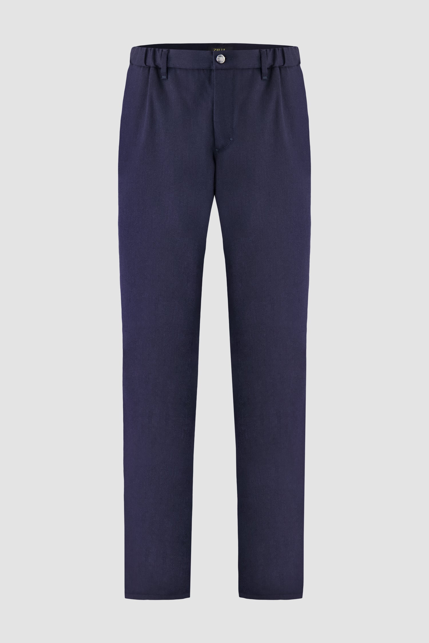 Premium Zilli Navy Blue Men's Dress Pants - Slim Fit Business Casual Trousers for Office & Formal Occasions