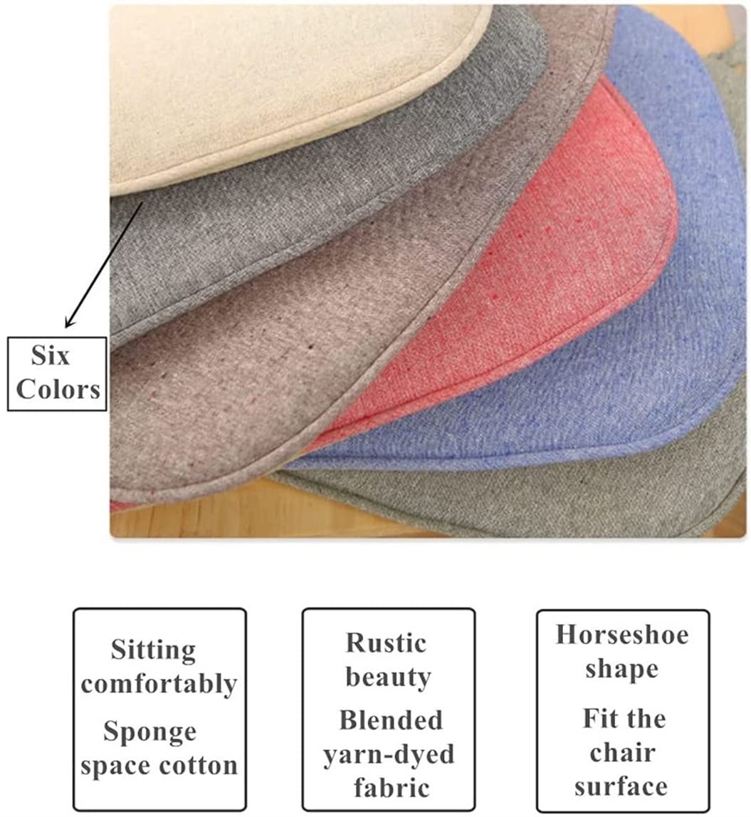 1/2/4 Pack Non-Slip U-Shaped Chair Cushions for Dining Chairs - Machine Washable Seat Pads for Indoor & Outdoor Use - Perfect for Kitchen, Patio, Office & Dining Room (Blue, Set of 1)