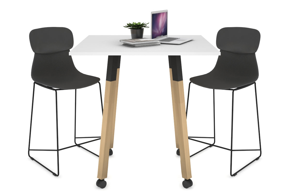Solid Wood Square Coffee Table with Quadro Countertop - 31.5