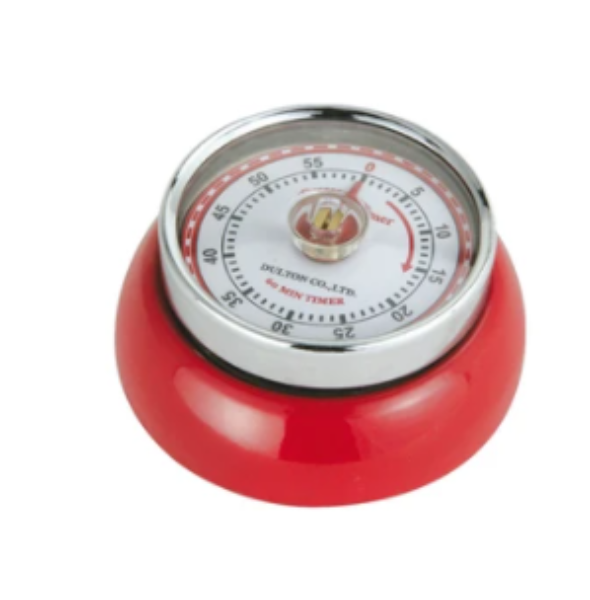Vintage Mechanical Kitchen Timer - 60 Minute Countdown Clock for Baking, Cooking & Classroom - Perfect for Home, Restaurant & School Use