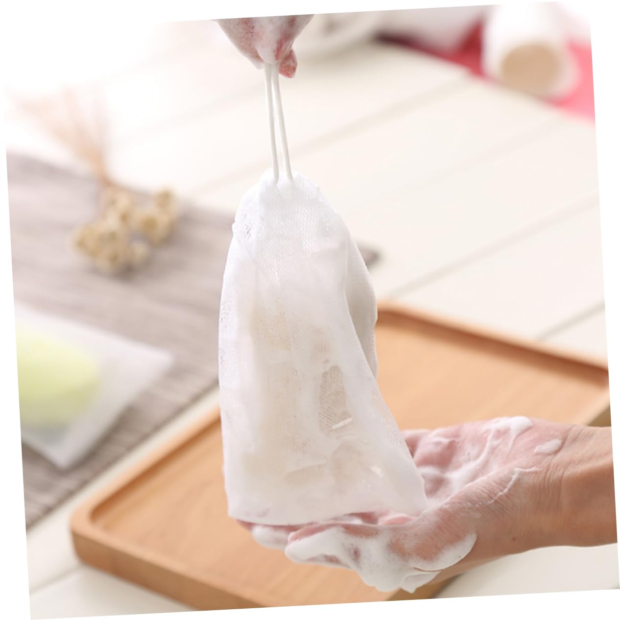 10-Pack Foaming Soap Nets with Lid - Mesh Soap Bags for Bar Soap, Shower & Facial Cleansing | Travel-Friendly Soap Savers for Bathroom, Gym & On-the-Go Use