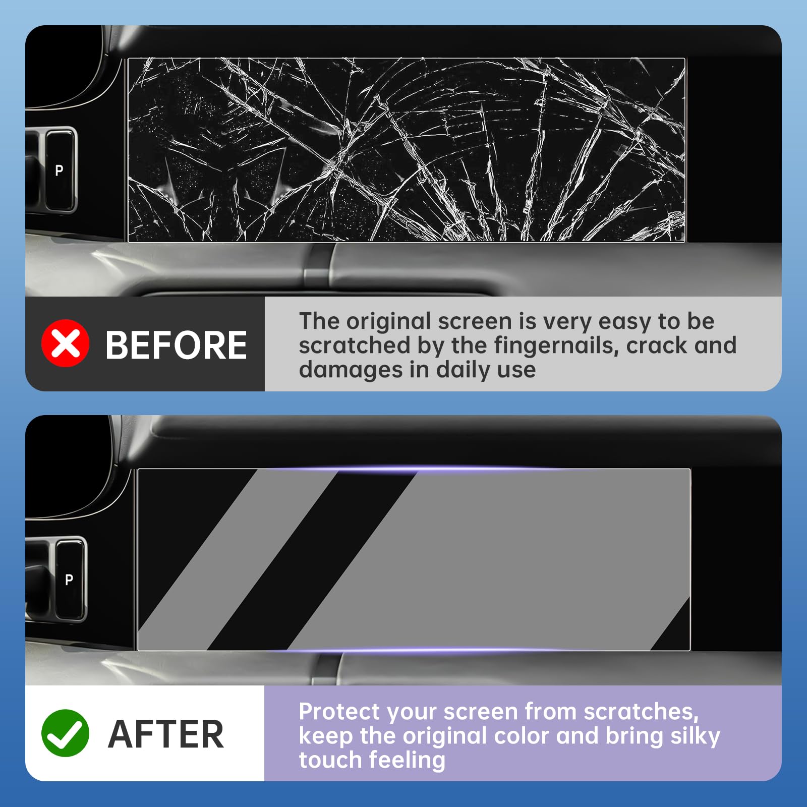 LUWU Porsche Taycan 2020-2025 Screen Protector (2-Pack) - 10.9