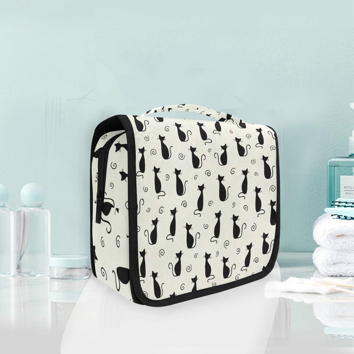 MOYYO Travel Hanging Toiletry Bag for Women - Waterproof Cosmetic Makeup Organizer with Hooks, Portable Shower Bag for Bathroom & Travel Accessories | Perfect for Vacation, Gym, Camping & Daily Use
