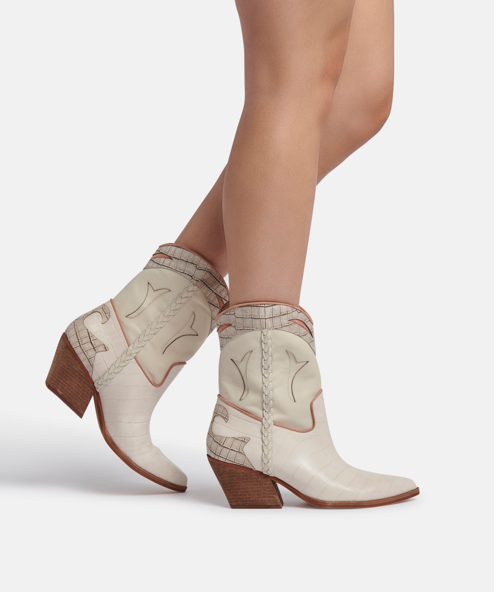Loral Ivory Leather Booties for Women - Comfortable & Stylish Ankle Boots - Perfect for Fall, Winter, and Casual Outfits