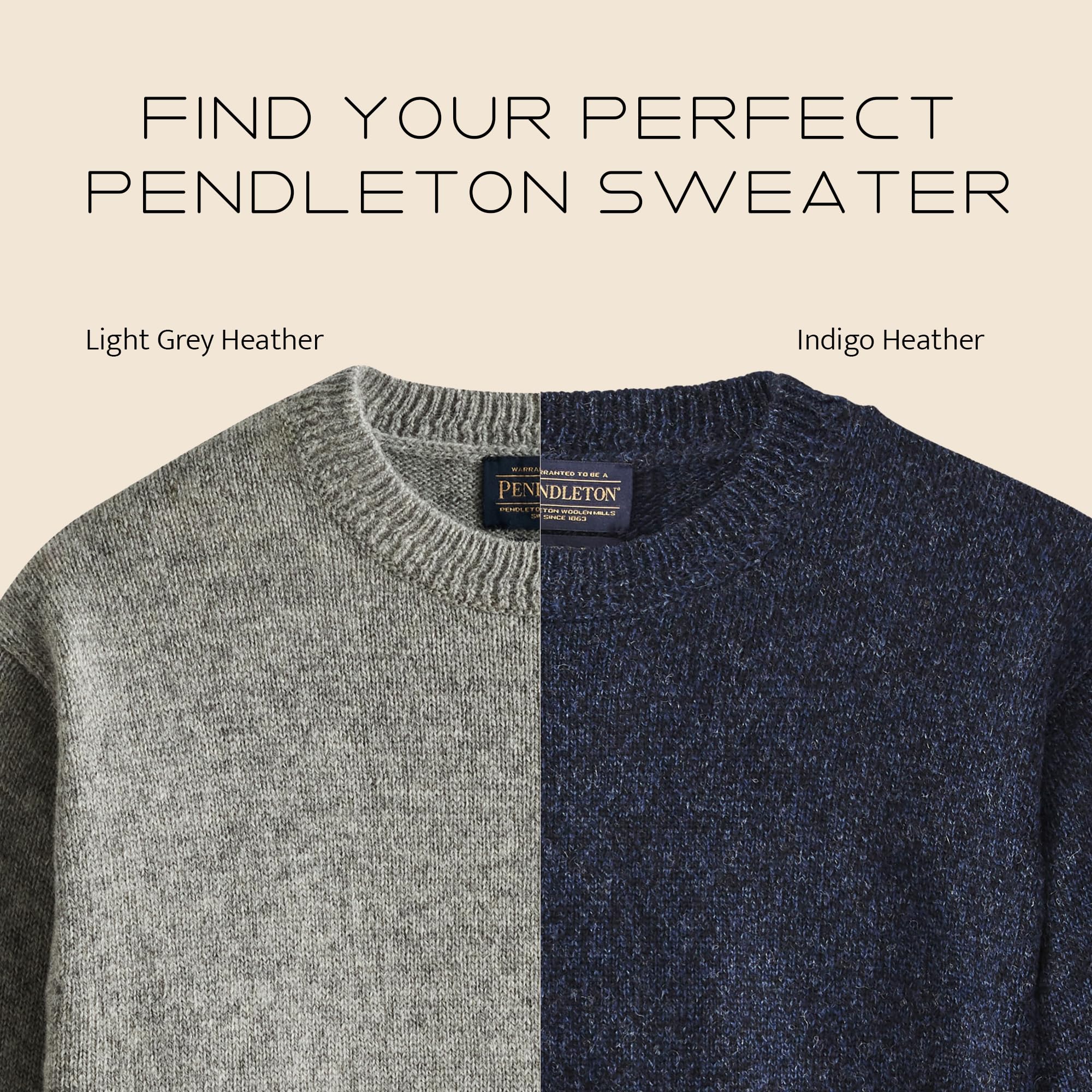 Pendleton Men's Shetland Wool Pullover Sweater - Warm & Cozy Winter Knitwear for Outdoor Activities & Casual Wear