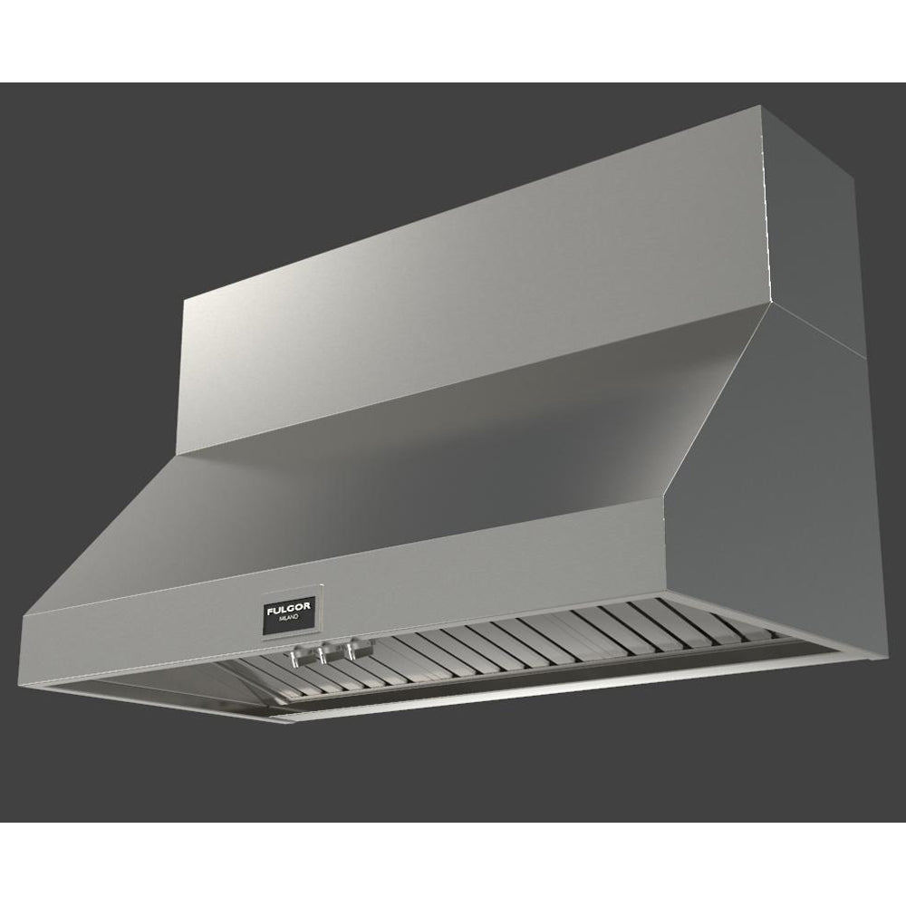 Fulgor Milano 48 Inch 1000 CFM Professional Stainless Steel Under Cabinet Range Hood with Knob Control - Model F6PH48DS1 | Powerful Kitchen Ventilation for Cooking, Grilling & Frying