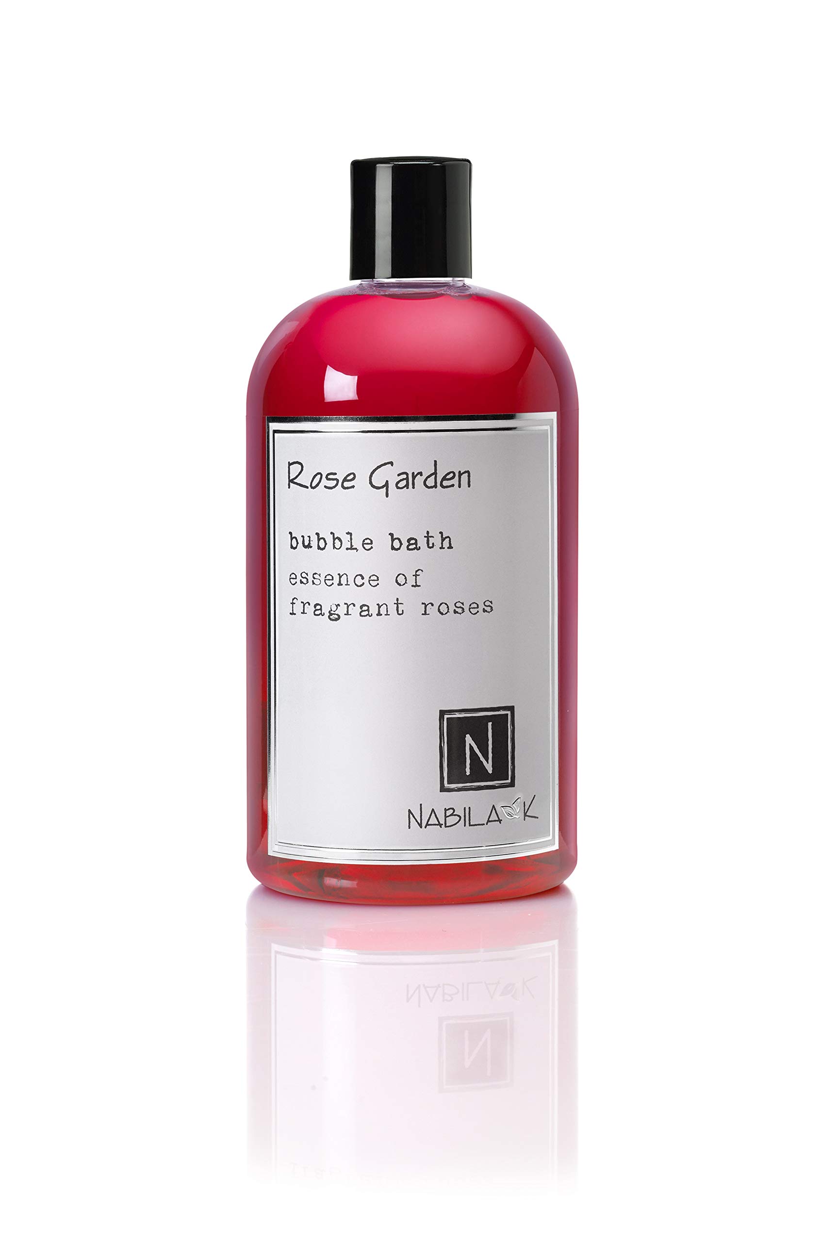 Nabila K Rose Garden Bubble Bath - Natural Essential Oils for Sensitive Skin, Tear-Free & Moisturizing - Gentle Luxury Bath Soak for Women & Men, 16 oz - Perfect for Relaxation, Spa Nights & Self-Care Routines