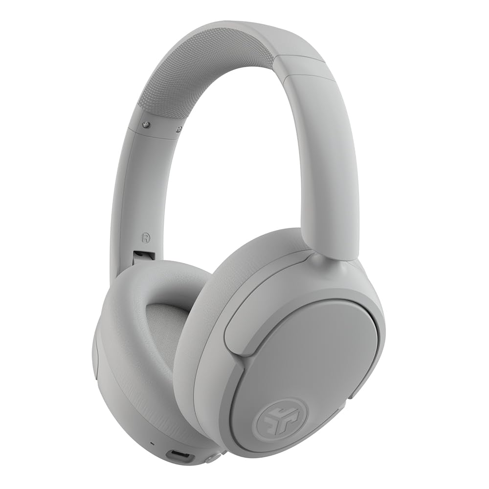 JLab JBuds Lux ANC Wireless Headphones - Hybrid Active Noise Cancelling, Customizable EQ, Spatial Audio, 40H Playtime - Premium Over-Ear Bluetooth Headset for Travel, Work & Gaming (Cloud White)