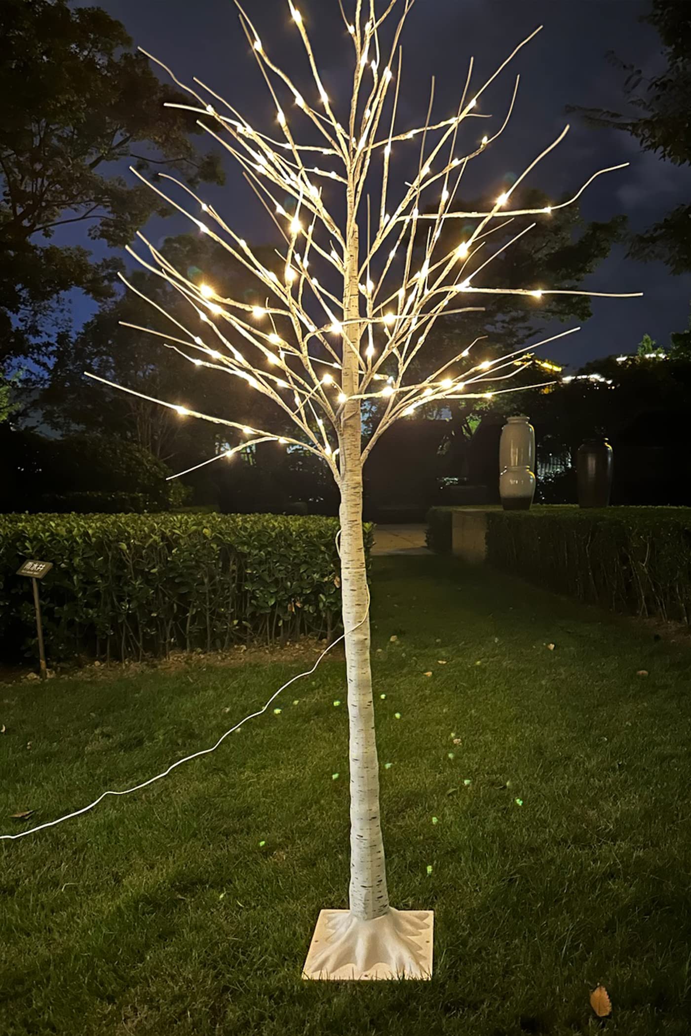 6Ft LED Solar Birch Tree Lights Outdoor - Waterproof Fairy Lights for Holiday Decor, Christmas, Wedding, Easter, Halloween & Fall - Perfect for Garden, Patio, Yard & Landscape Decoration