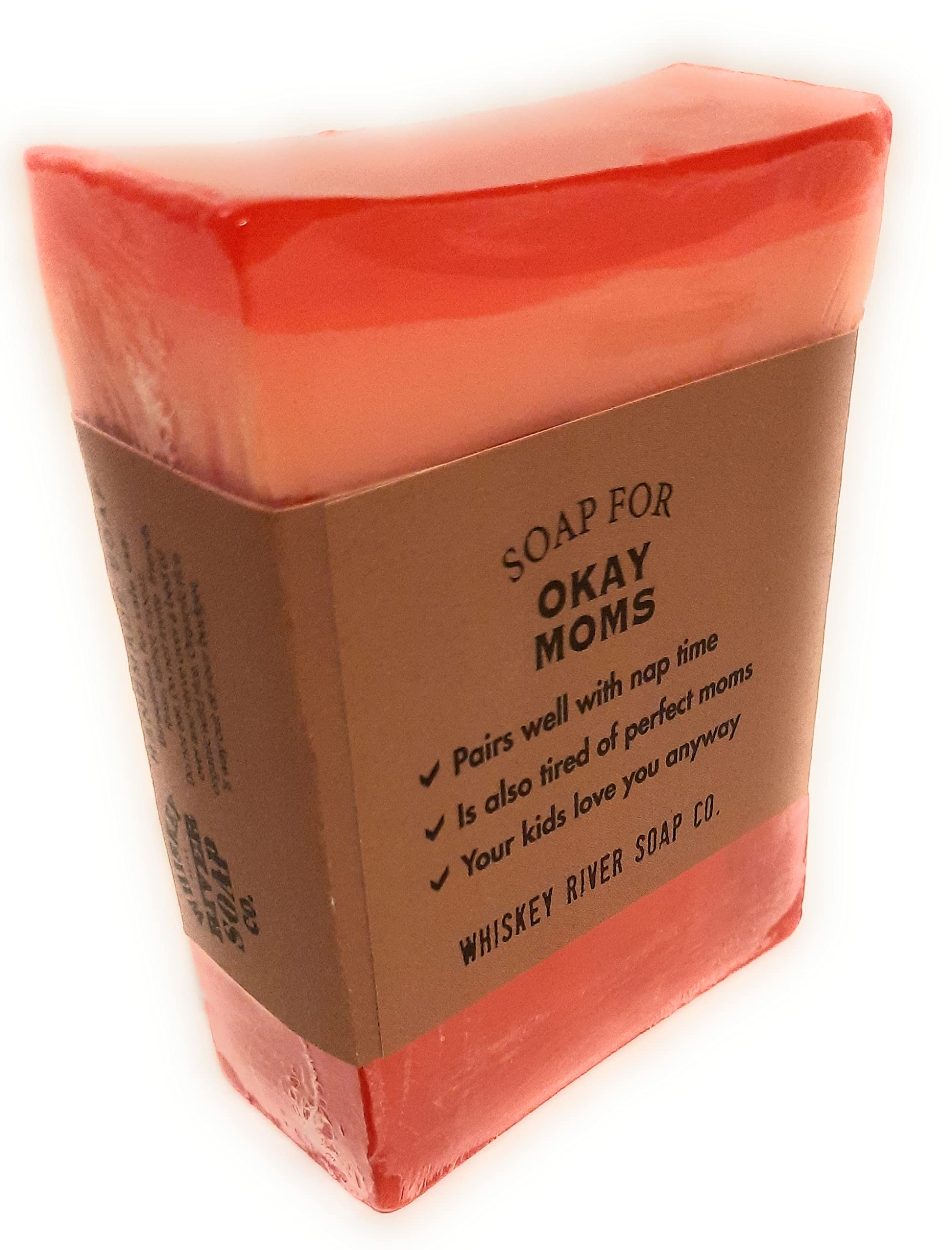 Okay Moms Scented Soap - 6 oz Natural Handmade Bar Soap with Relaxing Wine Aroma | Perfect for Self-Care, Mother's Day Gifts & Spa Nights