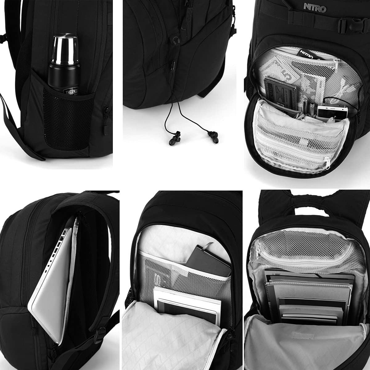 **Nitro Unisex-Adult Chase Pack 13 Backpack - Durable School & Travel Backpack for Men & Women - Perfect for College, Work, Hiking & Everyday Use**