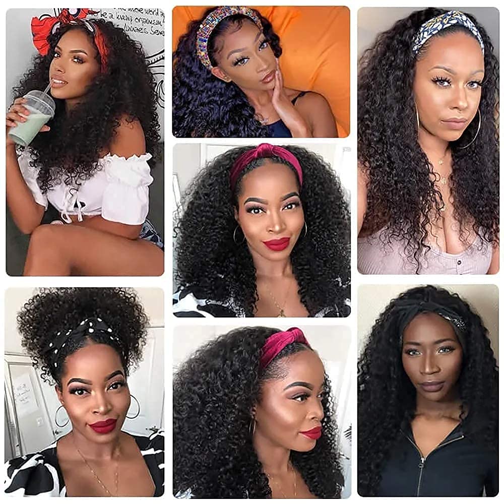 Beauty Forever 10A Grade Afro Kinky Curly Half Wigs for Women - 20 Inch Virgin Human Hair 3/4 Wig with 150% Density, Natural Color, Beginner Friendly Wear & Go Style | Perfect for Daily Wear, Cosplay, and Protective Hairstyles