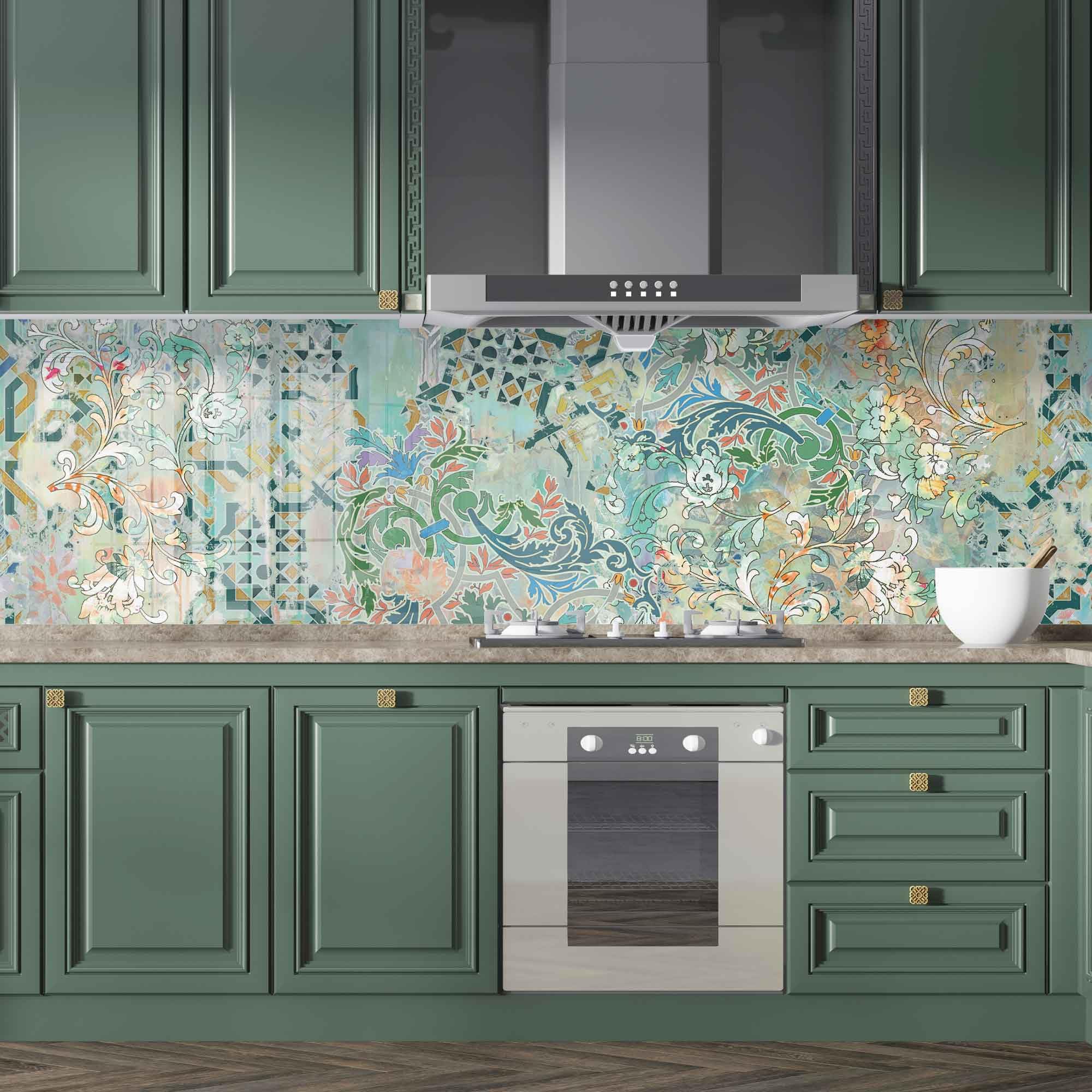**30x20 Inch Tempered Glass Kitchen Backsplash - Heat-Resistant Stove Cover, Splash Guard for Sink & Countertop, Decorative Wall Panel - Perfect for Cooking, Baking & Modern Home Decor**