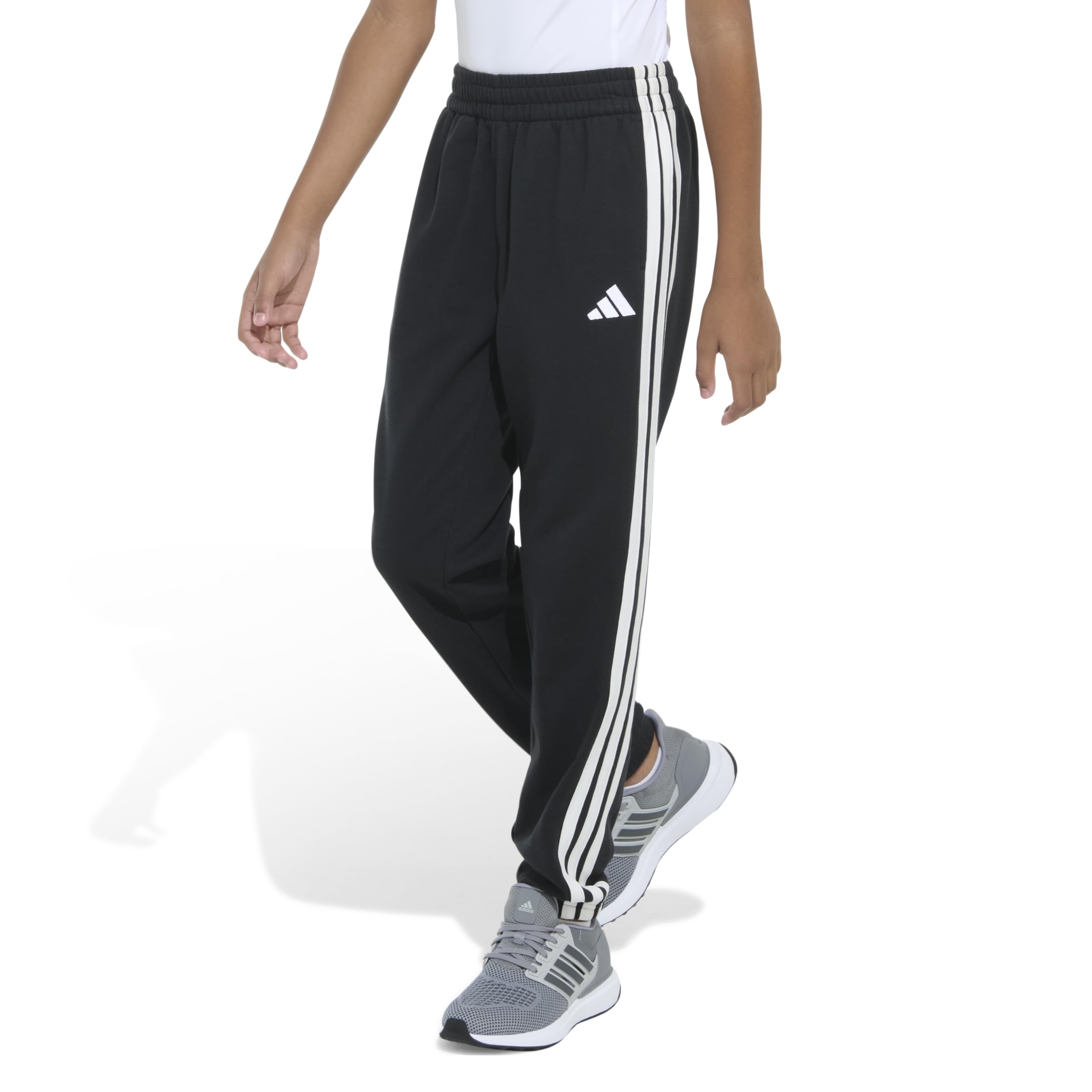 adidas Boys' Essentials 3-Stripe Elastic Cuff Jogger Pants - Comfortable Athletic Sweatpants for Kids, Running, School & Play