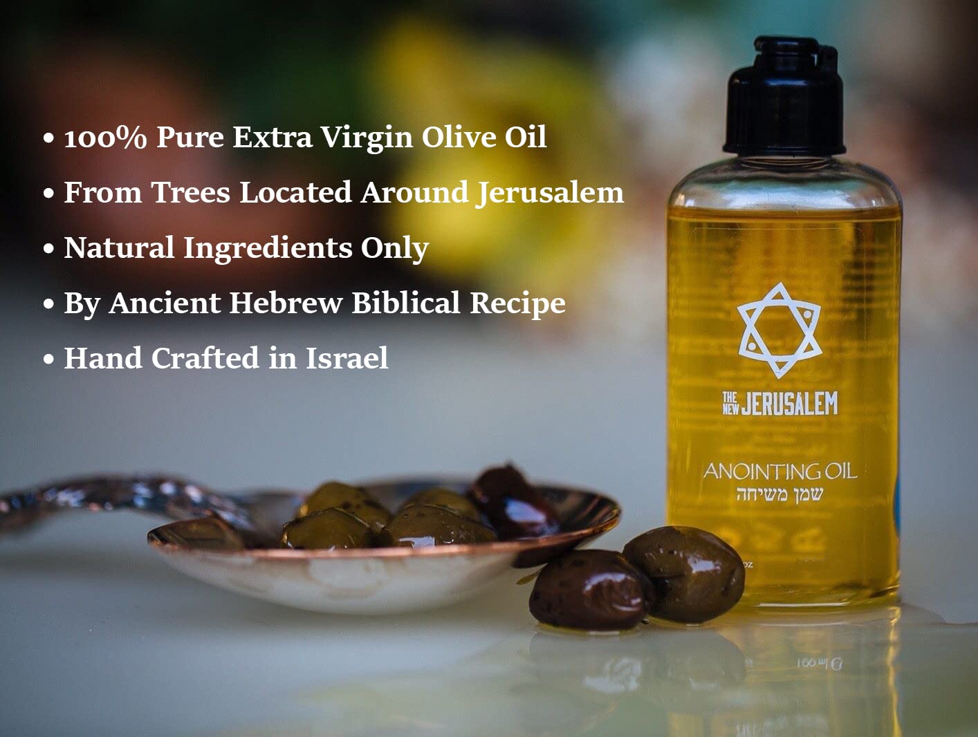 Bridal Garden - Handcrafted & Blessed Anointing Oil from Israel - 100% Natural Pure Virgin Olive Oil with Holy Bible Fragrances - For Wedding Ceremonies, Spiritual Practices & Thoughtful Gifts - 8.45 Fl Oz - Perfect for Anointing, Prayer & Sacred Rituals