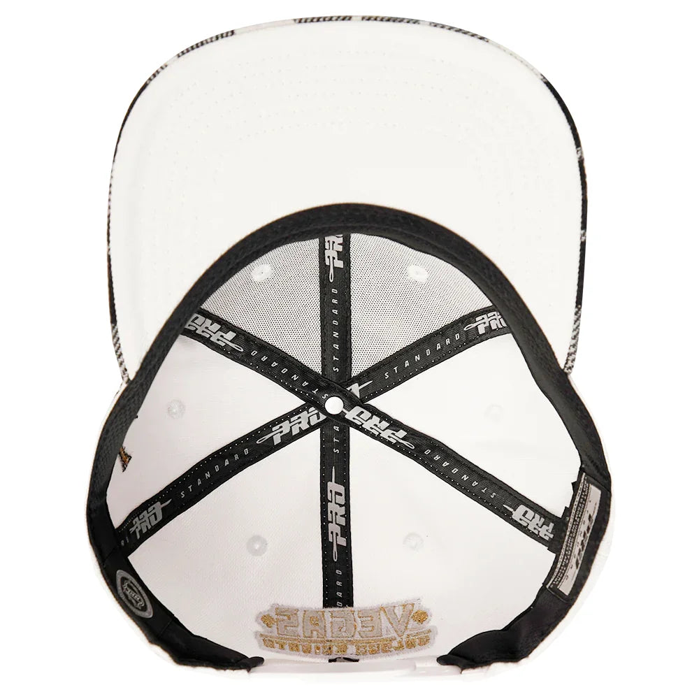 Pro Standard Vegas Golden Knights Unisex Plaid Snapback Hat - White Wool Brim, Adjustable Fit for Men & Women - Perfect for Sports Fans, Game Day, and Casual Outfits