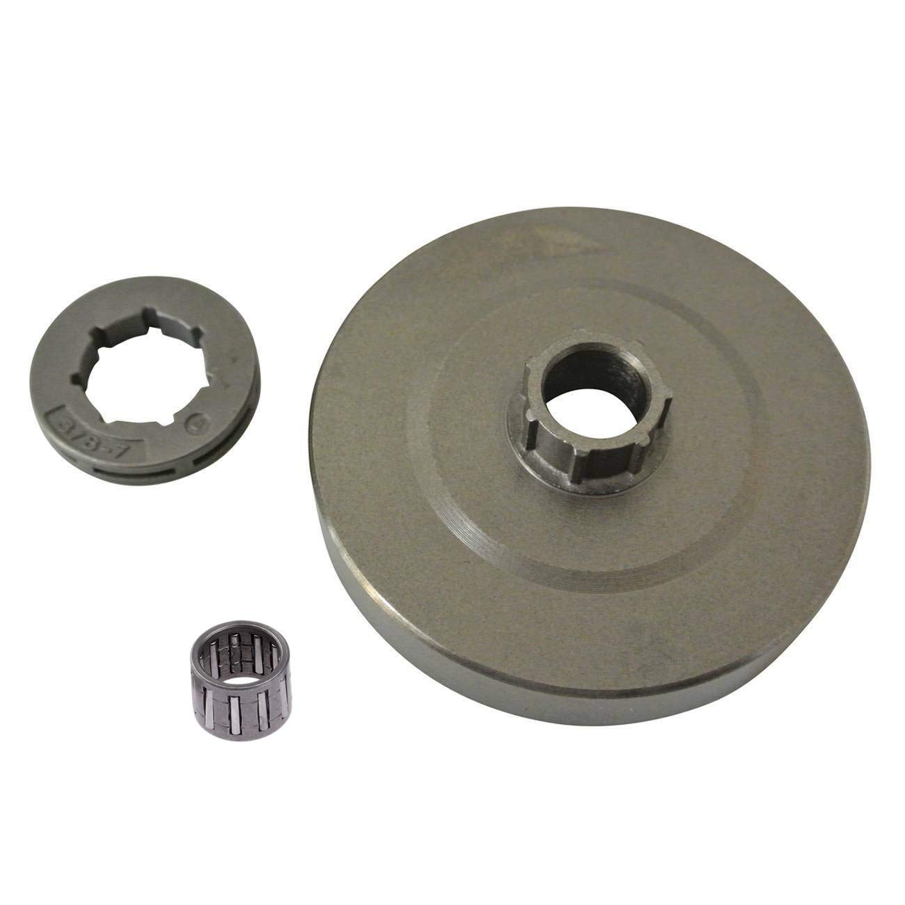 Clutch Drum Needle Bearing 3/8-7 Teeth Replacement for Chinese Chainsaw 4500 5200 5800 Models - Perfect for Forestry, Landscaping & DIY Wood Cutting Projects