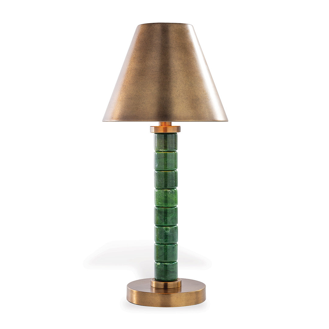 Elegant Green Jade Garden Accent Lamp - Handcrafted Decorative Lighting for Home, Patio & Outdoor Spaces | Perfect for Living Room, Bedroom & Garden Decor