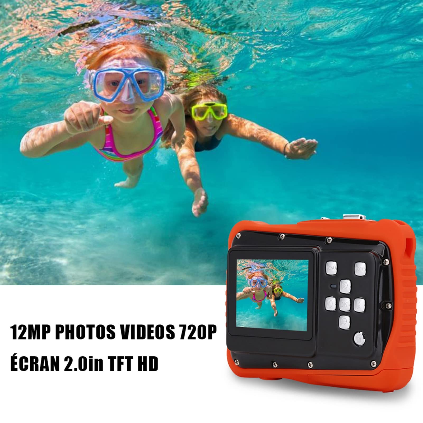 Beufee Waterproof Action Camera - 4K HD Underwater Digital Camera for Swimming, Diving, Snorkeling & Outdoor Sports | Compact & Lightweight Camcorder for Adventure Enthusiasts