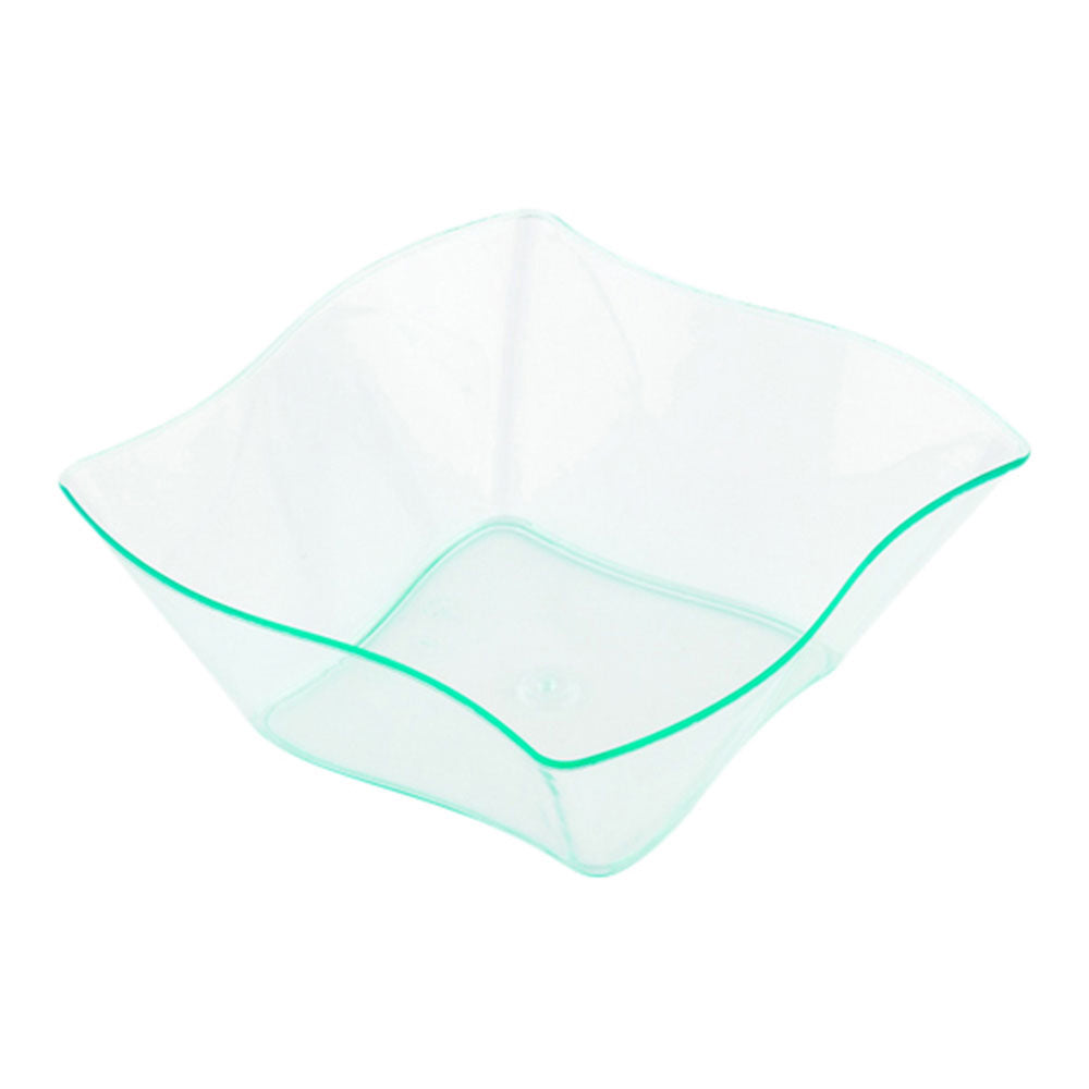 6 oz Square Seagreen Plastic Aqua Bowl - 3.25