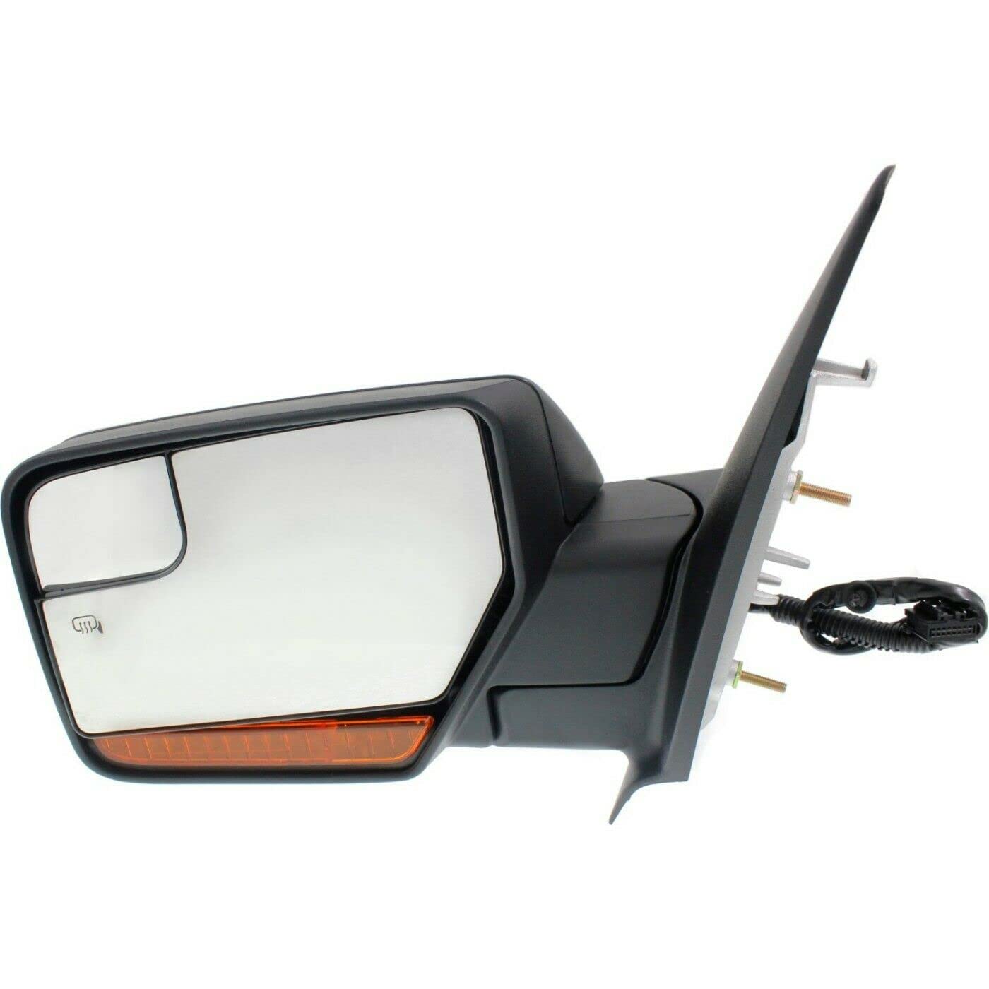 2PCS Textured Power Heated Manual Folding Side Mirrors for Ford Expedition 2007-2017 - Driver & Passenger Side Replacement Mirrors Without Auto-Dimming | Perfect for Winter Driving & Enhanced Visibility