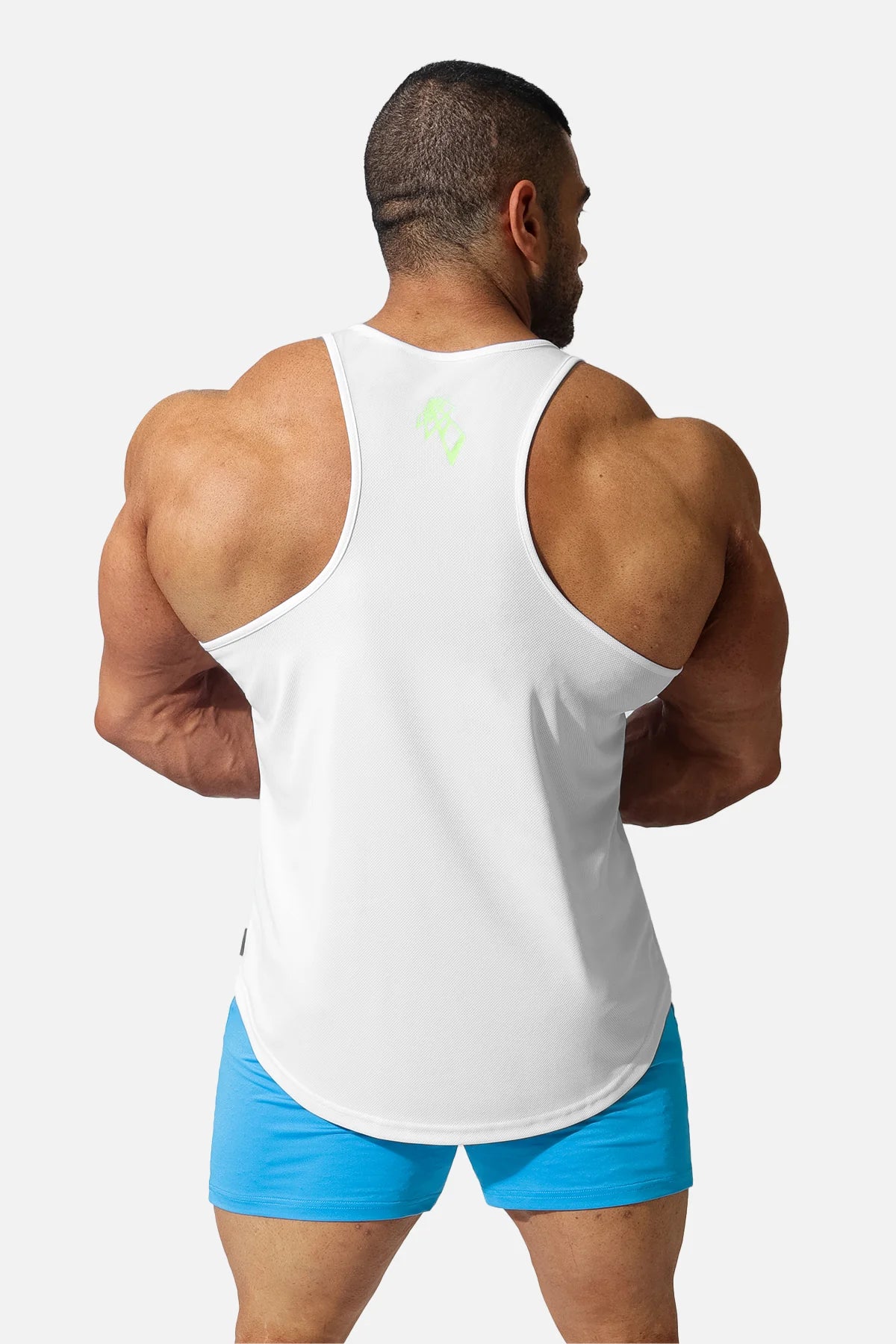 Jed North Men's Microfiber Dri-Fit Tank Top - Moisture Wicking Athletic Shirt for Workout & Gym - White