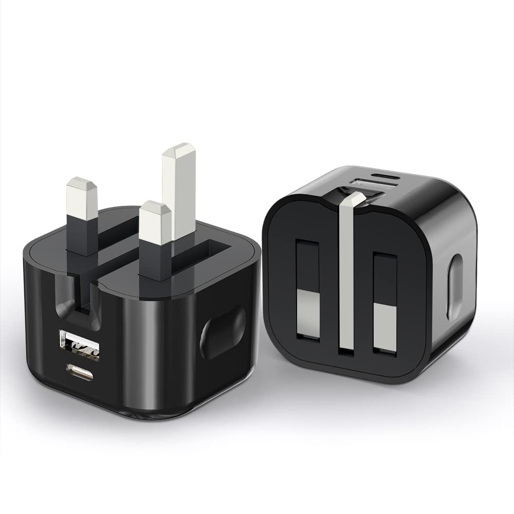 20W PD Fast Charger USB C Plug for iPhone 16/15/14/13/12 Series - Compatible with iPhone 16 Pro Max/16 Pro/16 Plus/15 Pro Max/15 Pro/14 Pro Max & More - High Speed Charging Adapter (Black) | Perfect for Home, Office & Travel Use