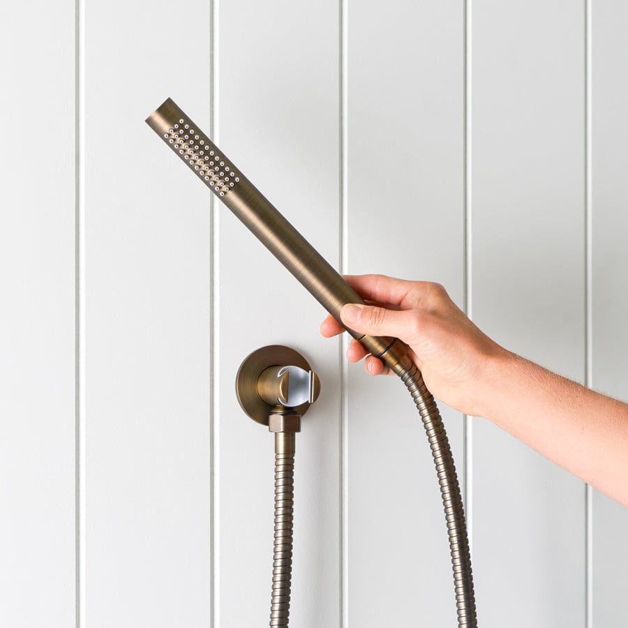 Antique Brass Shower Hose with Sprayer - High Pressure Flexible Bathroom Shower Head Replacement for Relaxing Spa Experience