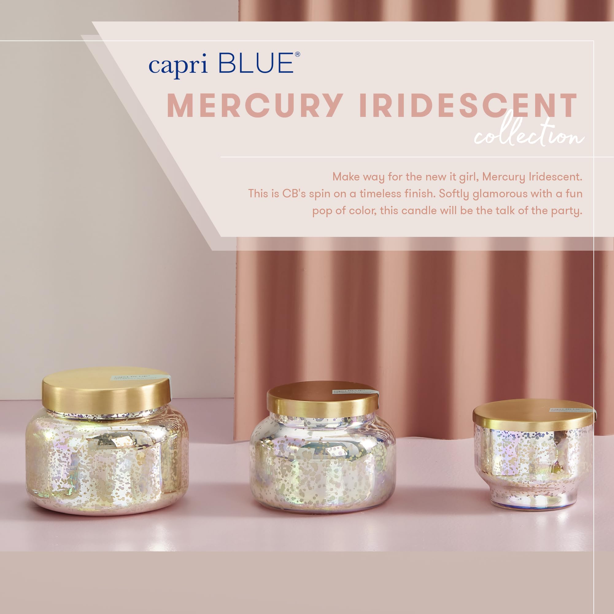Capri Blue Mercury Scented Candle - 19oz Soy Wax Luxury Home Decor for Gifts & Relaxation