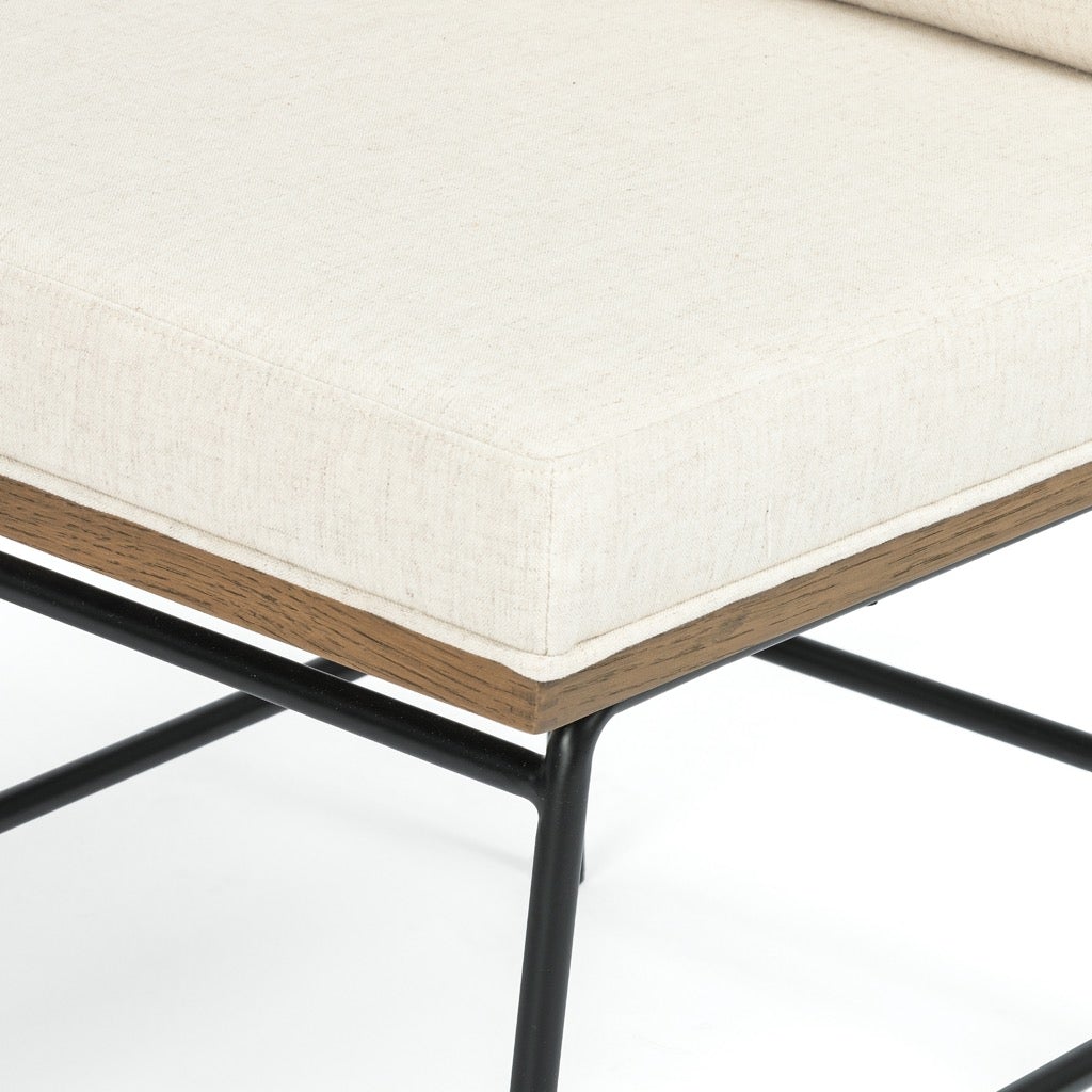 Modern Crete Dining Chair with Savile Flax Upholstery - Perfect for Kitchen, Dining Room, and Restaurant Settings