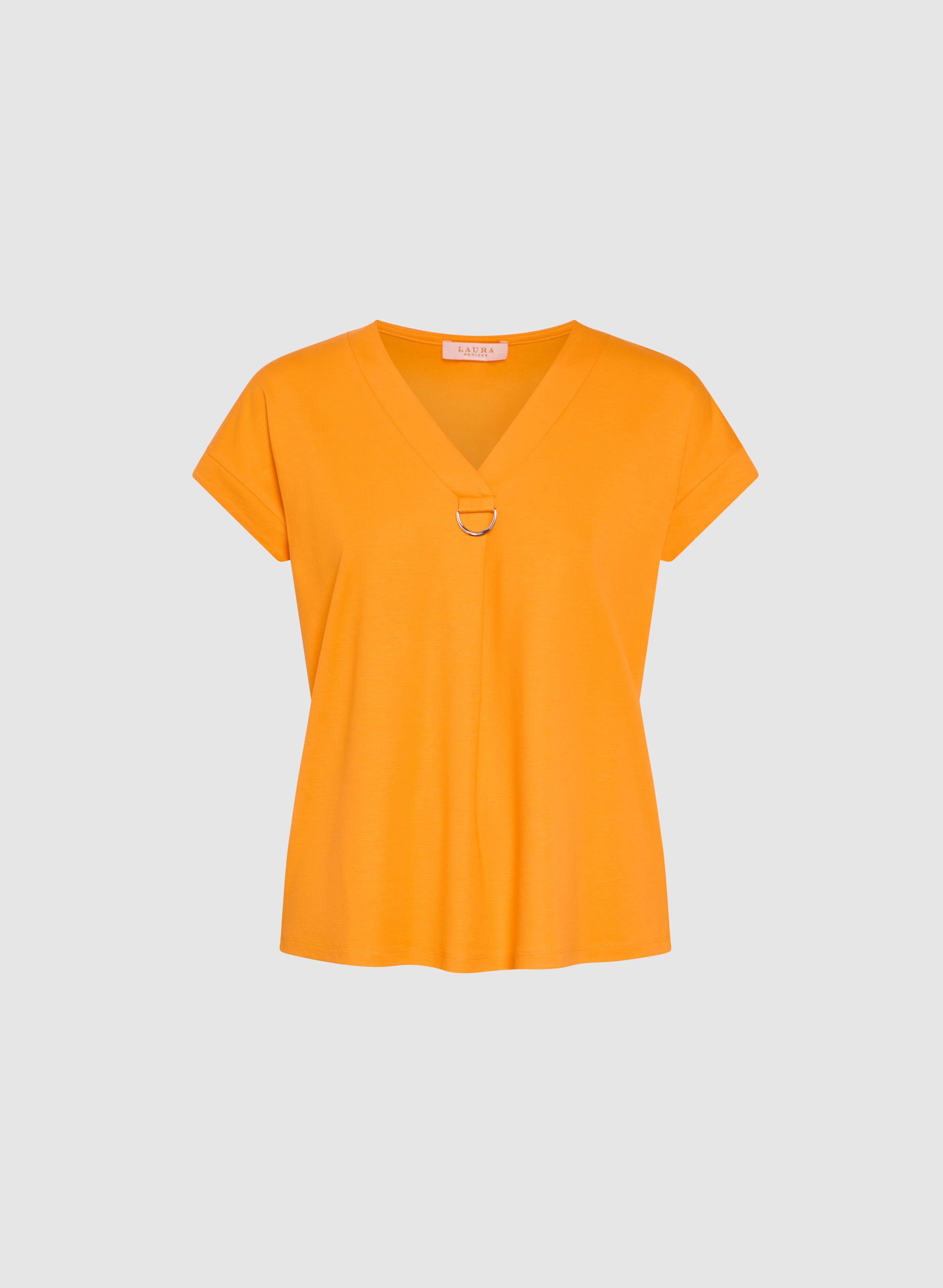 D-Ring T-Shirt for Women - Desert Orange Petite Size - Soft Cotton Casual Tee - Perfect for Everyday Wear, Outings & Layering