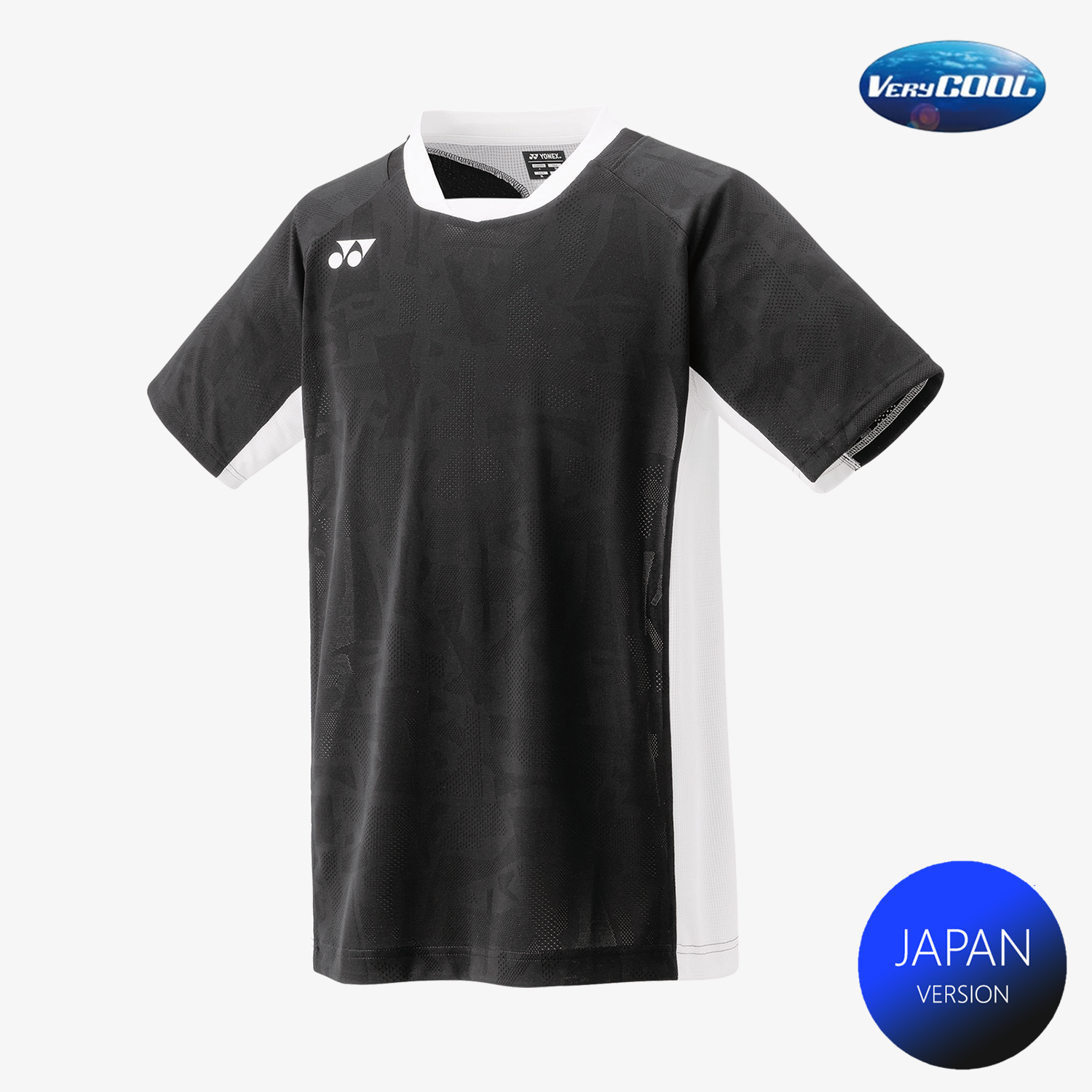 Yonex Men's Crew Neck Performance Shirt 10634 - Black - Breathable & Moisture-Wicking for Tennis, Golf & Casual Wear