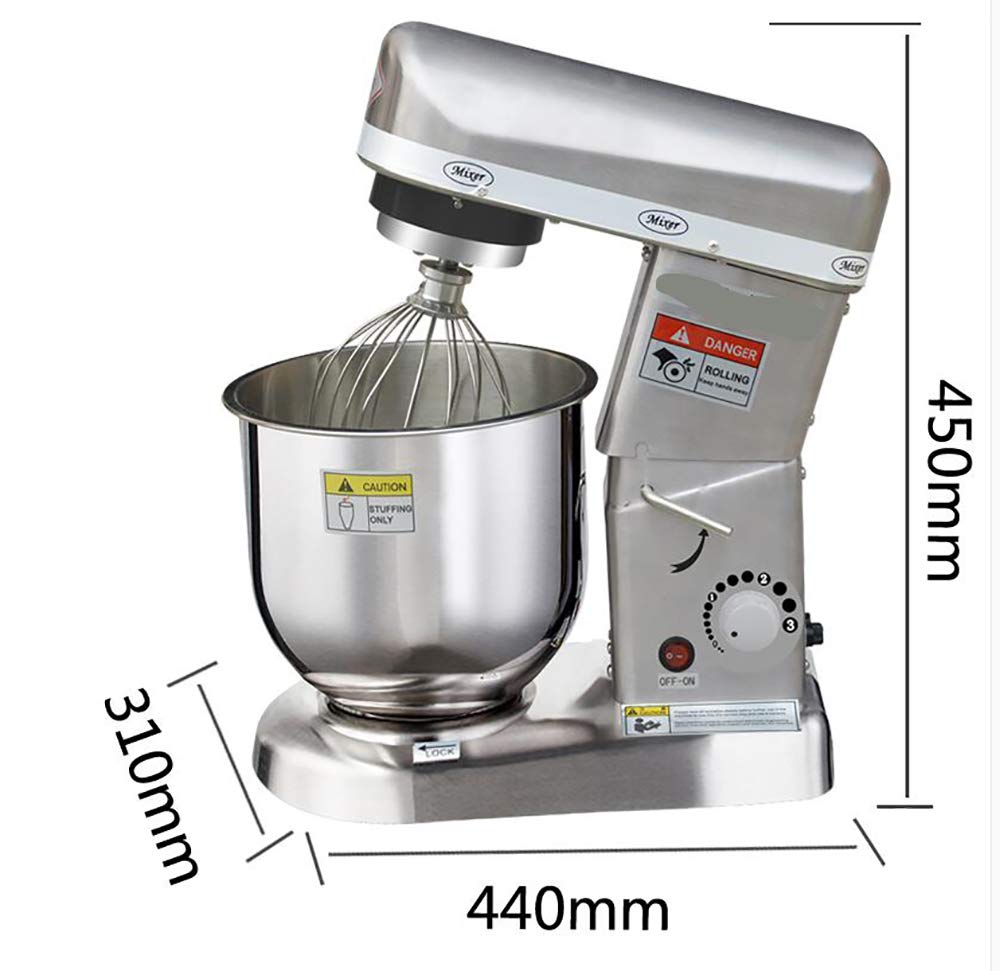 CGOLDENWALL 10.5QT Commercial Stainless Steel Electric Stand Mixer - 3 Speed Dough & Egg Beater for Baking, Cooking - 110V/220V Heavy Duty Kitchen Mixer for Bread, Cake, Pizza Dough & Cookie Batter