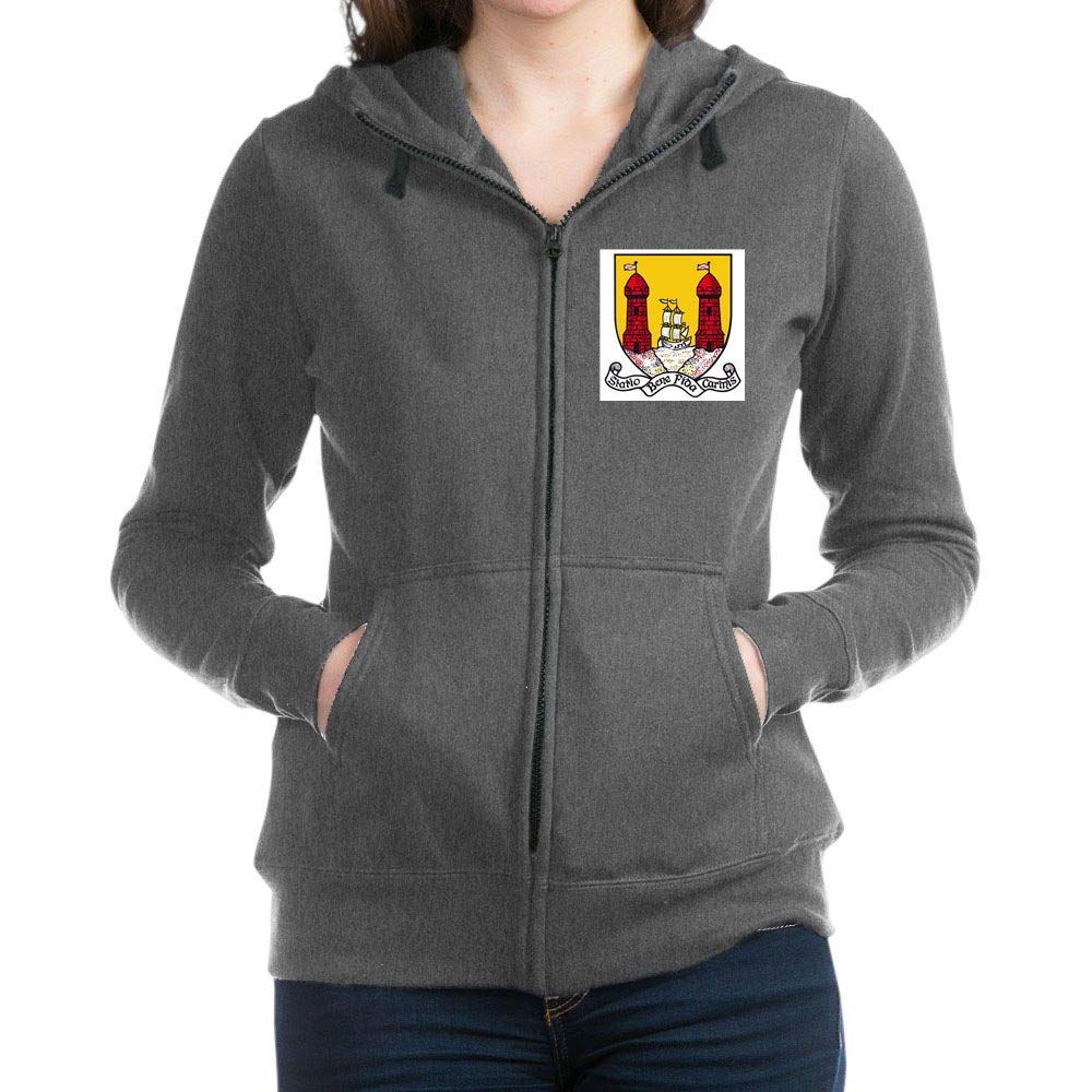 Women's Zip-Up Hoodie Sweatshirt with Cork Design | Cozy & Stylish Fall & Winter Outerwear for Casual Wear, Gym, or Lounging
