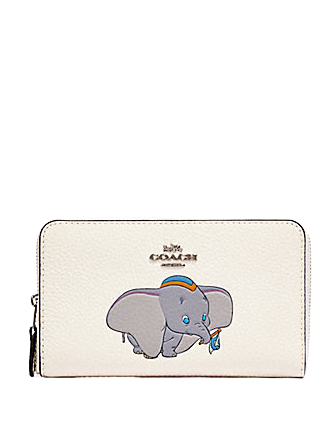 Coach Disney x Dumbo Medium Zip Around Wallet for Women | Cute Crossbody Wallet for Everyday Use, Travel & Disney Fans