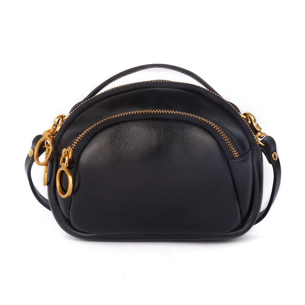 Yohora Women's Genuine Leather Crossbody Bag - Retro Shoulder Purse & Satchel Handbag for Work, Travel & Everyday Use