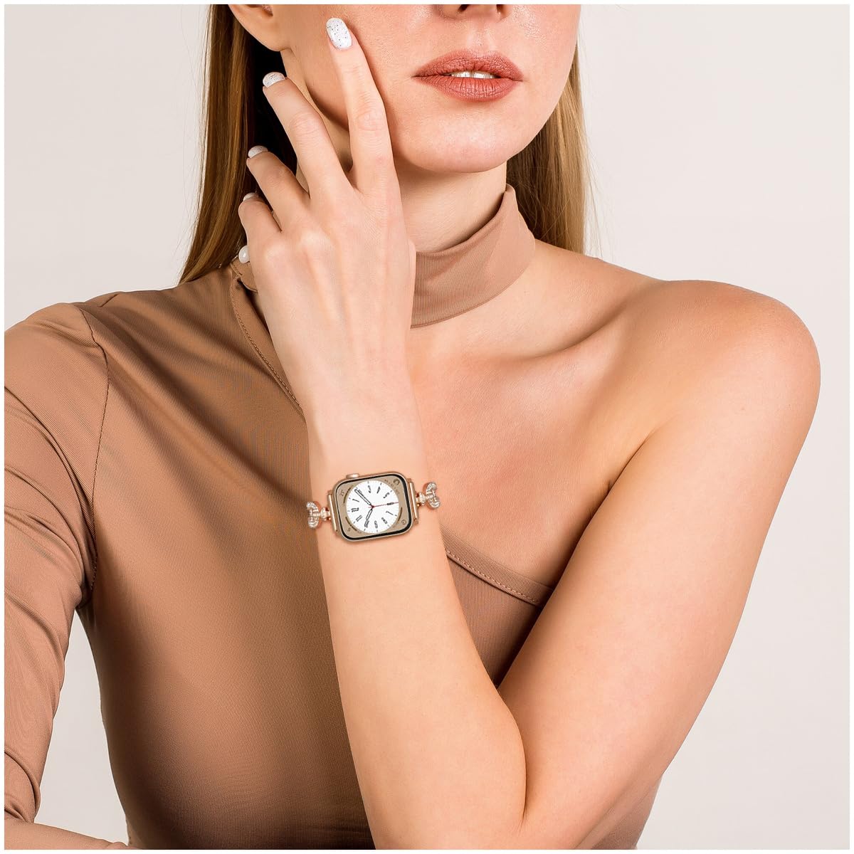 Sparkling Rhinestone Apple Watch Band for Women - Elegant Jewelry Strap Compatible with 38mm 40mm 41mm 42mm 44mm 45mm 49mm iWatch Series SE/8/7/6/5/4/3/2/1 - Perfect for Parties, Weddings & Special Occasions