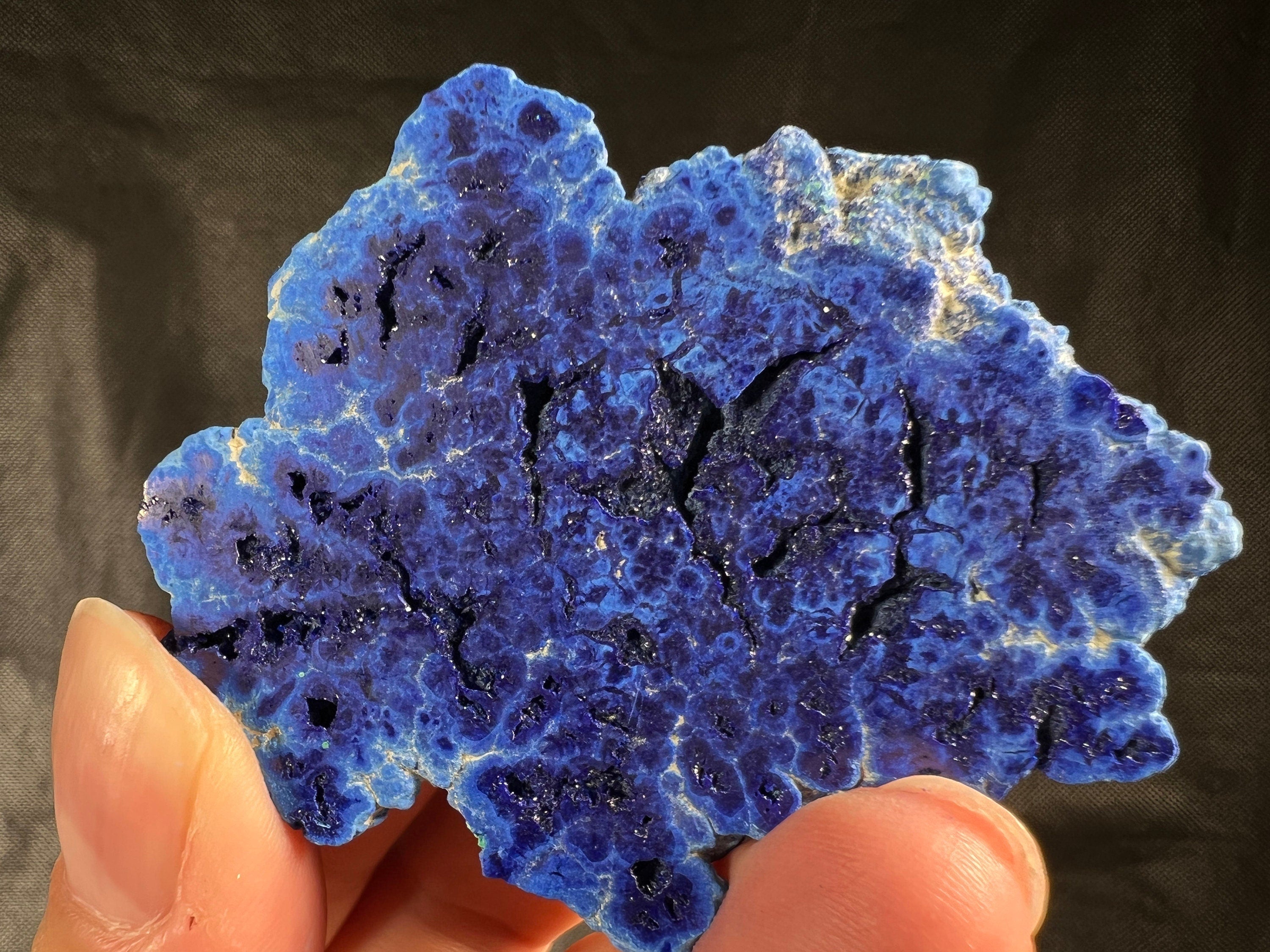 AZURITE Raw Crystal Nodule Geode - Natural Blue Mineral Specimen for Home Decor, Healing Crystal Collection & Housewarming Gift (51715) | Perfect for Meditation Spaces, Office Desk Decor & Crystal Healing Practices
