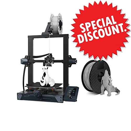 Creality Ender 3 S1 Plus 3D Printer with 1.75mm PLA Filament - High Precision FDM Printer for Home, Office & School Projects | DIY Prototyping, Model Making & Educational Use
