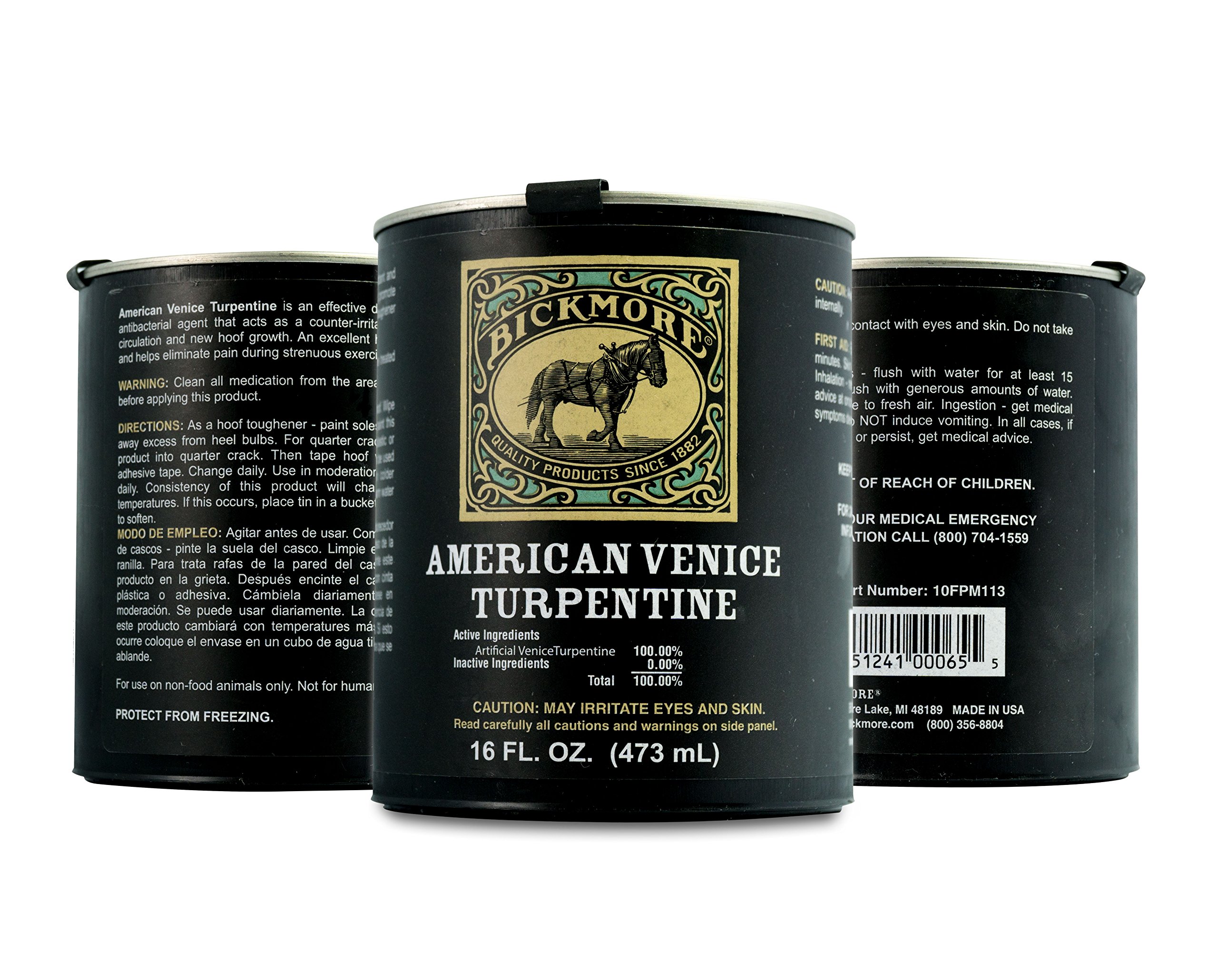 American Venice Turpentine Pint for Horses - Promotes Hoof Growth, Prevents Quarter Cracks & Split Hooves | Natural Hoof Care Solution for Equine Health & Lameness Prevention