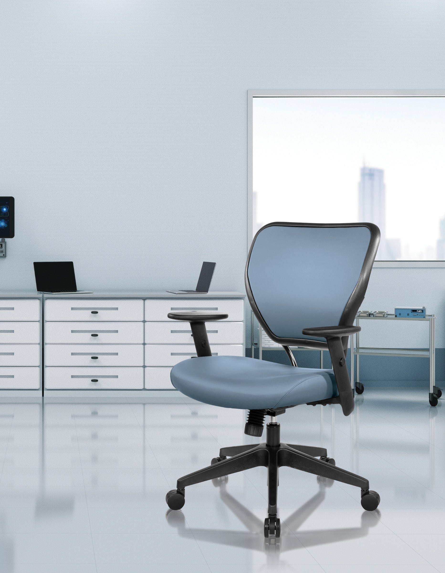 Office Star Antimicrobial Dillon Seat and Back Task Chair [5500D] - Ergonomic Mesh Office Chair for Home & Work, Adjustable Height & Lumbar Support - Perfect for Long Hours at Desk, Gaming, or Remote Work