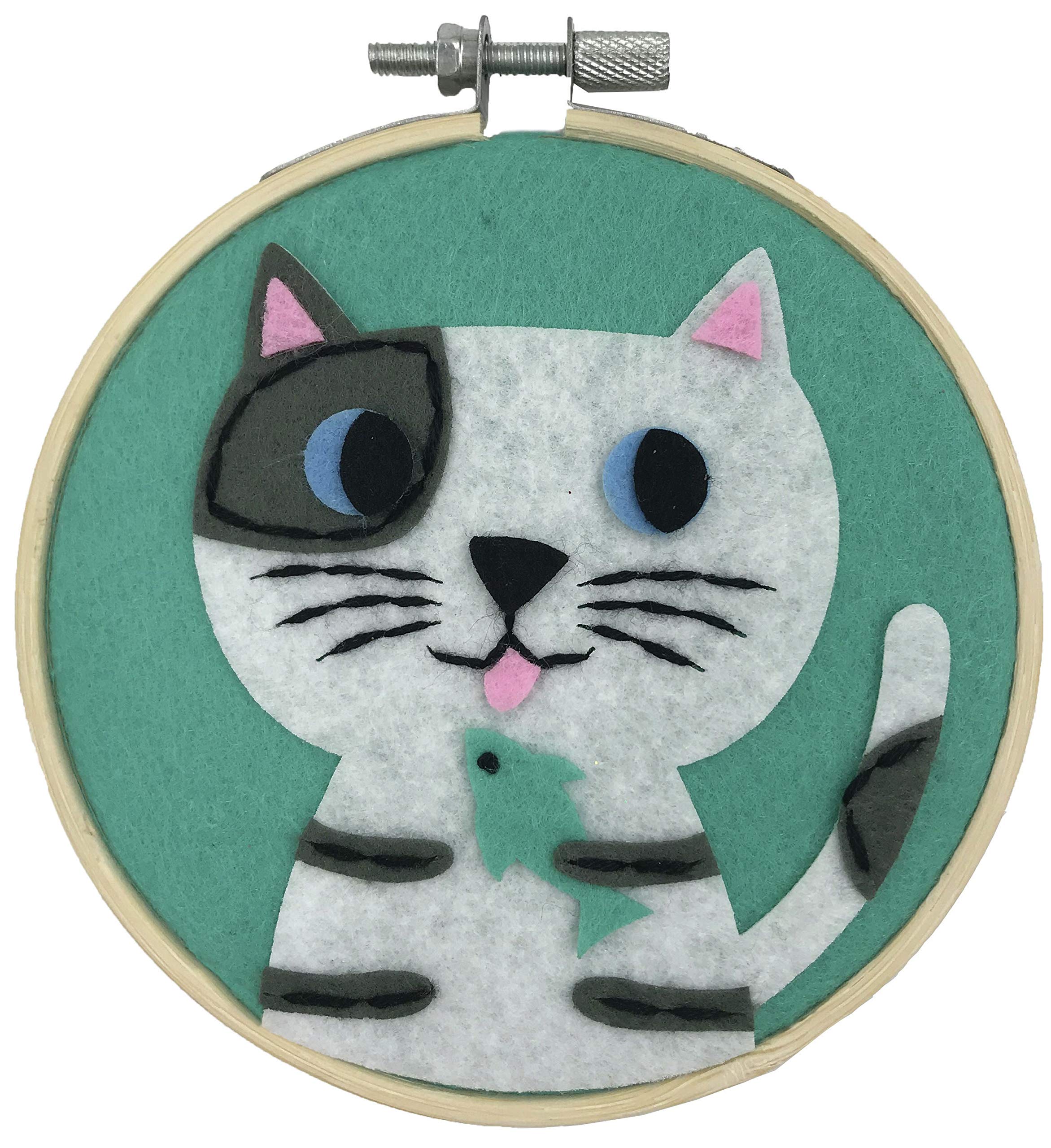 Felt Hoops Cat Toy - Fabric Play for Kittens