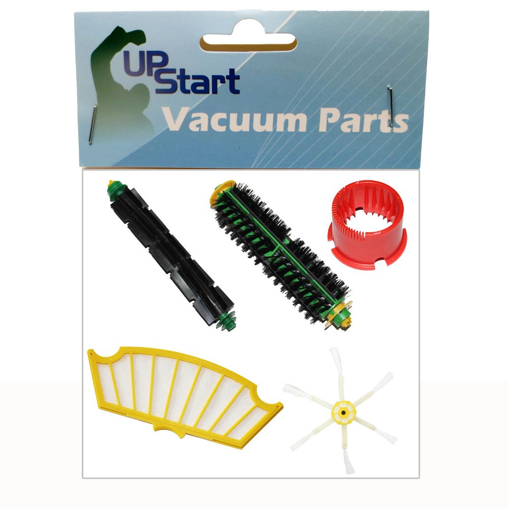 Upstart Replacement Battery Kit for iRobot Roomba 500 Series - Includes 1 Filter, 1 Bristle Brush, 1 Flexible Beater Brush, 1 Side Brush & Cleaning Tool | Perfect for Home Cleaning & Robot Vacuum Maintenance